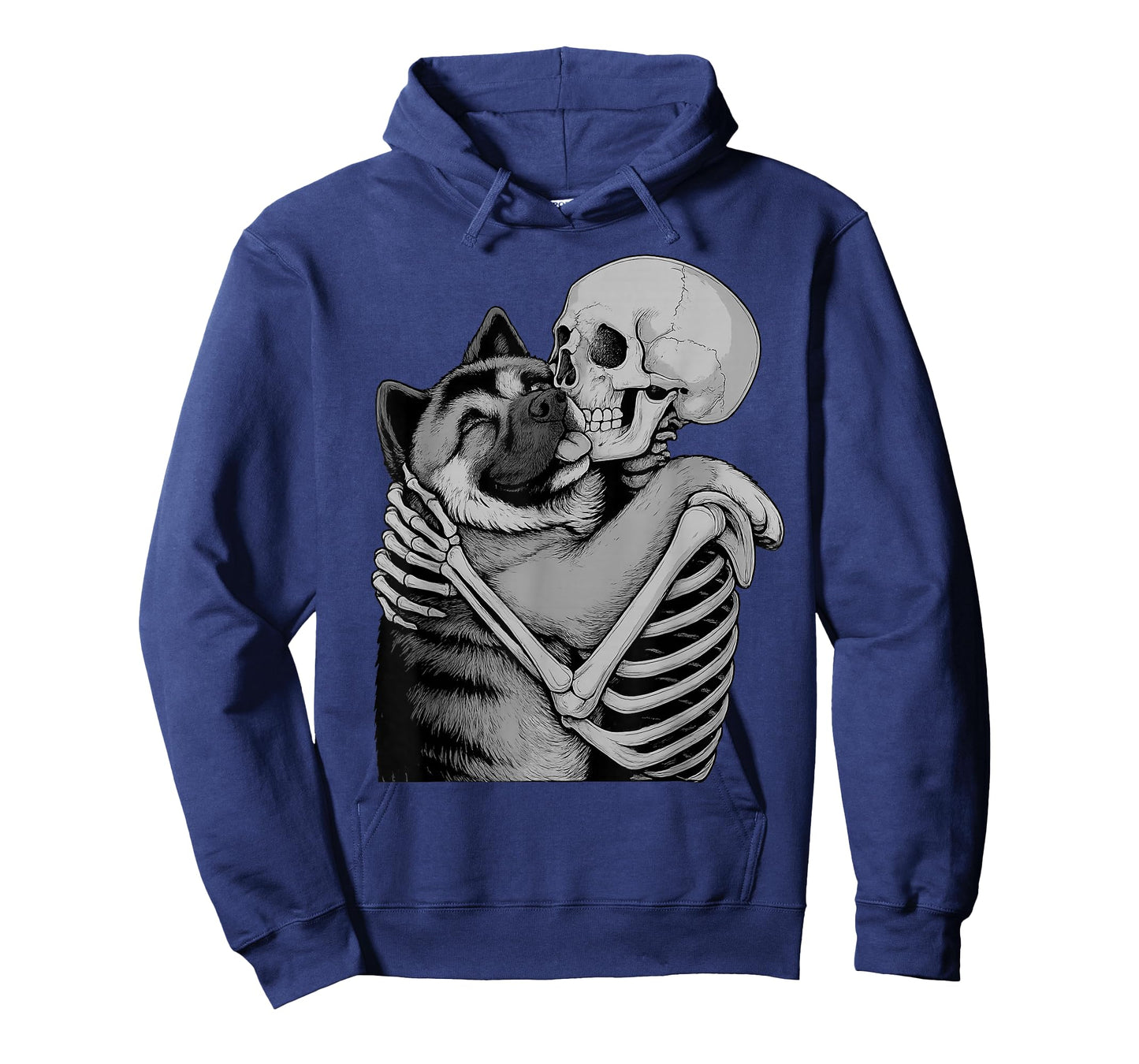 American Akita Skeleton Hug Halloween Dog Lover T-Shirt
