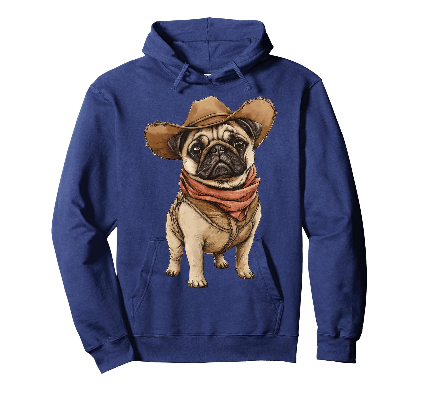 Pug Dressed As A Cowboy Funny Dog Pug T-Shirt