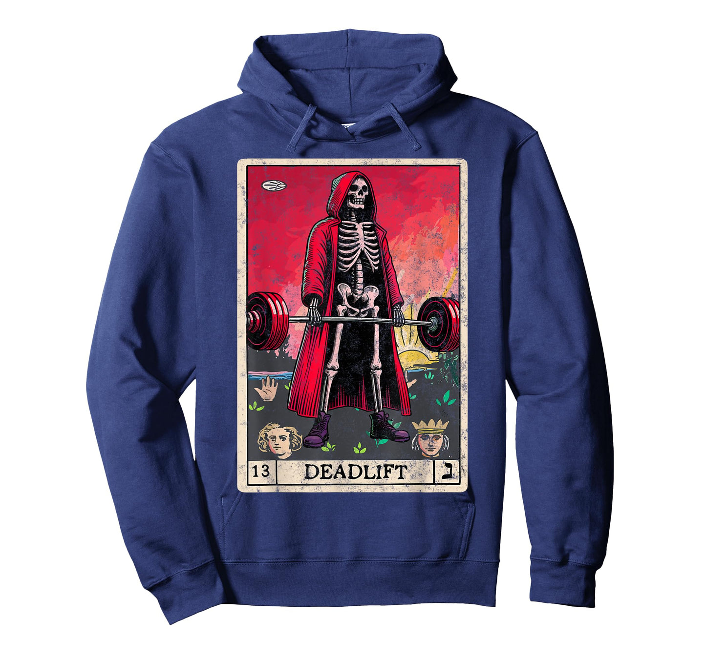 Vintage Deadlift Skeleton Halloween Gym Jokes Weightlifting T-Shirt
