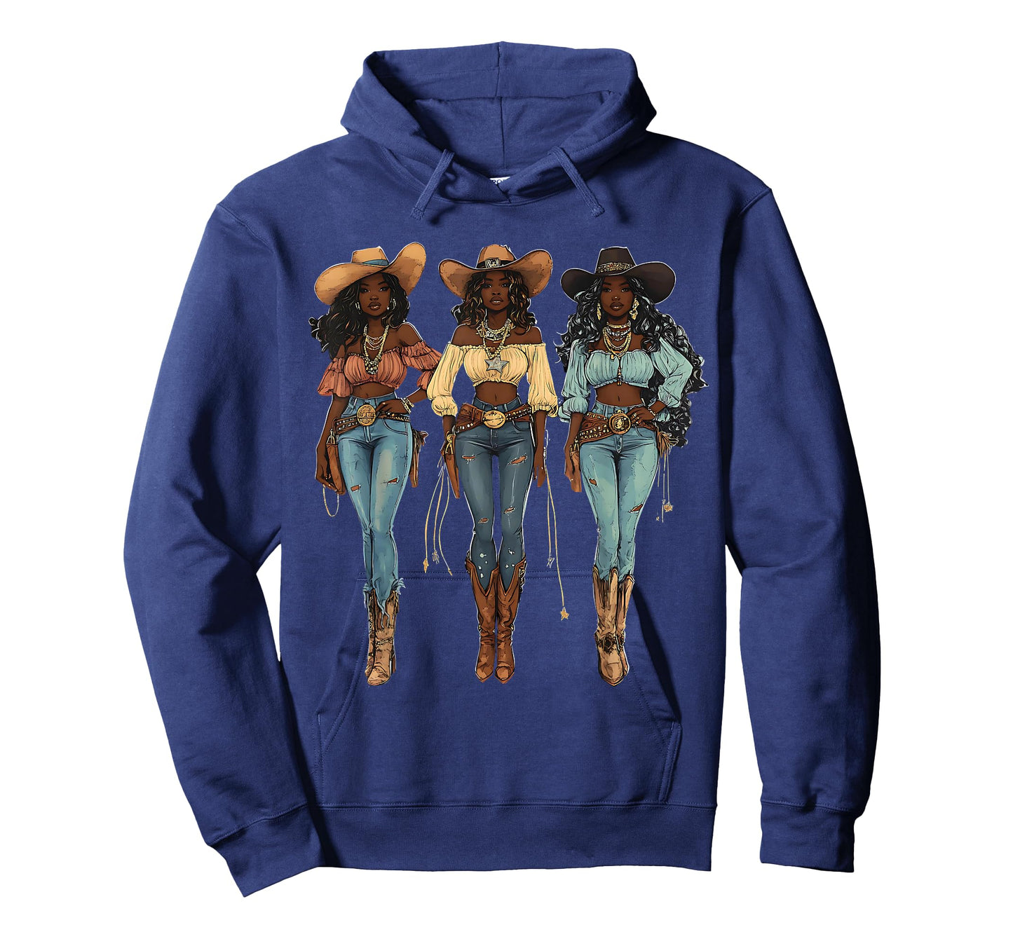 Black African American Cowgirl Western Country Texas Rodeo T-Shirt