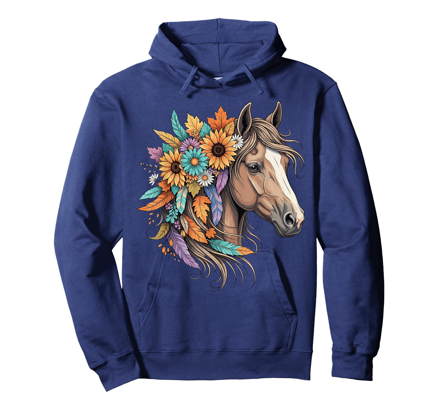 Floral Wild Horse Country Horse Riding Women Girls T-Shirt