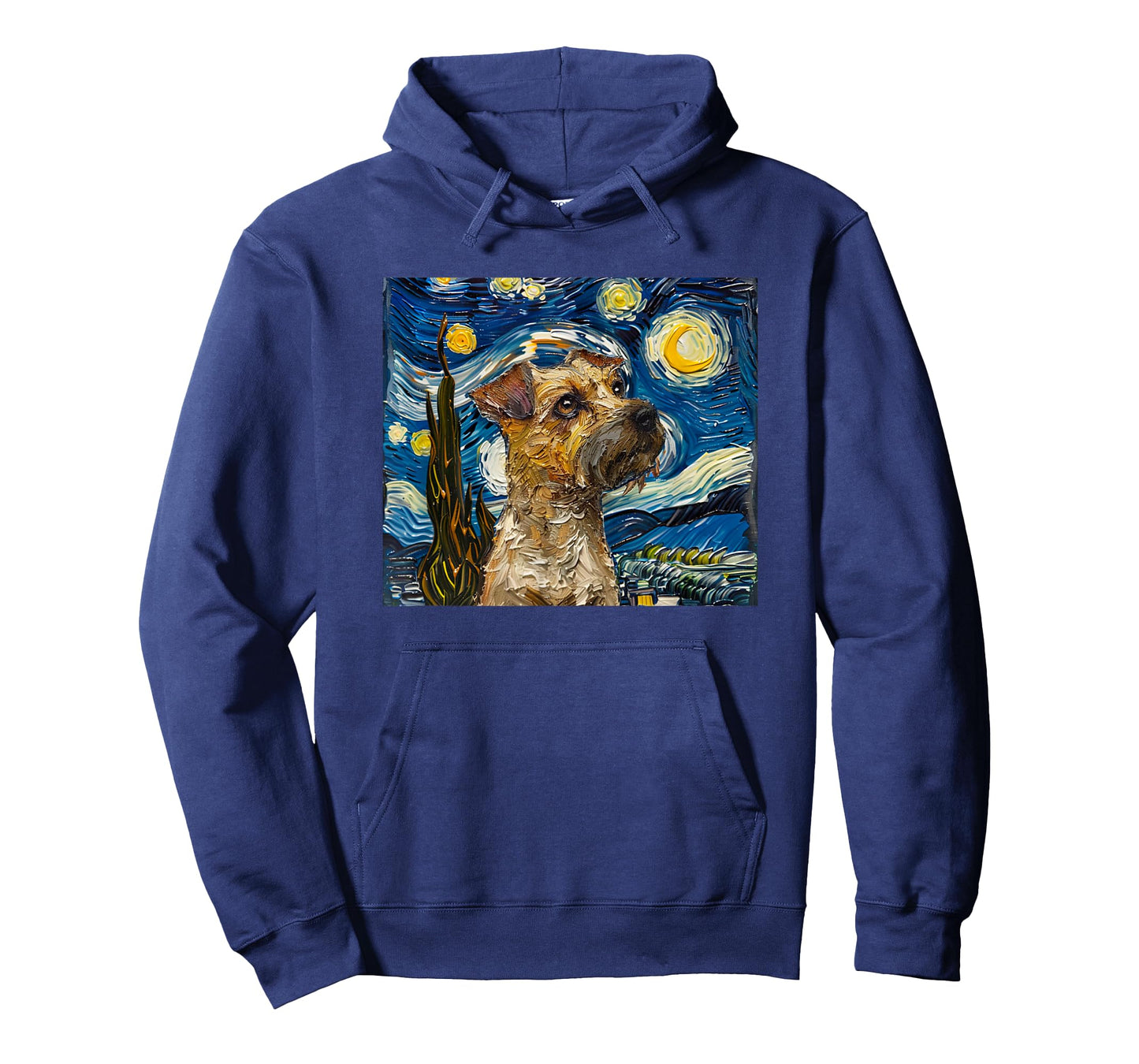 Mens Womens Kids Painting Starry Night Border Terrier Lover T-Shirt