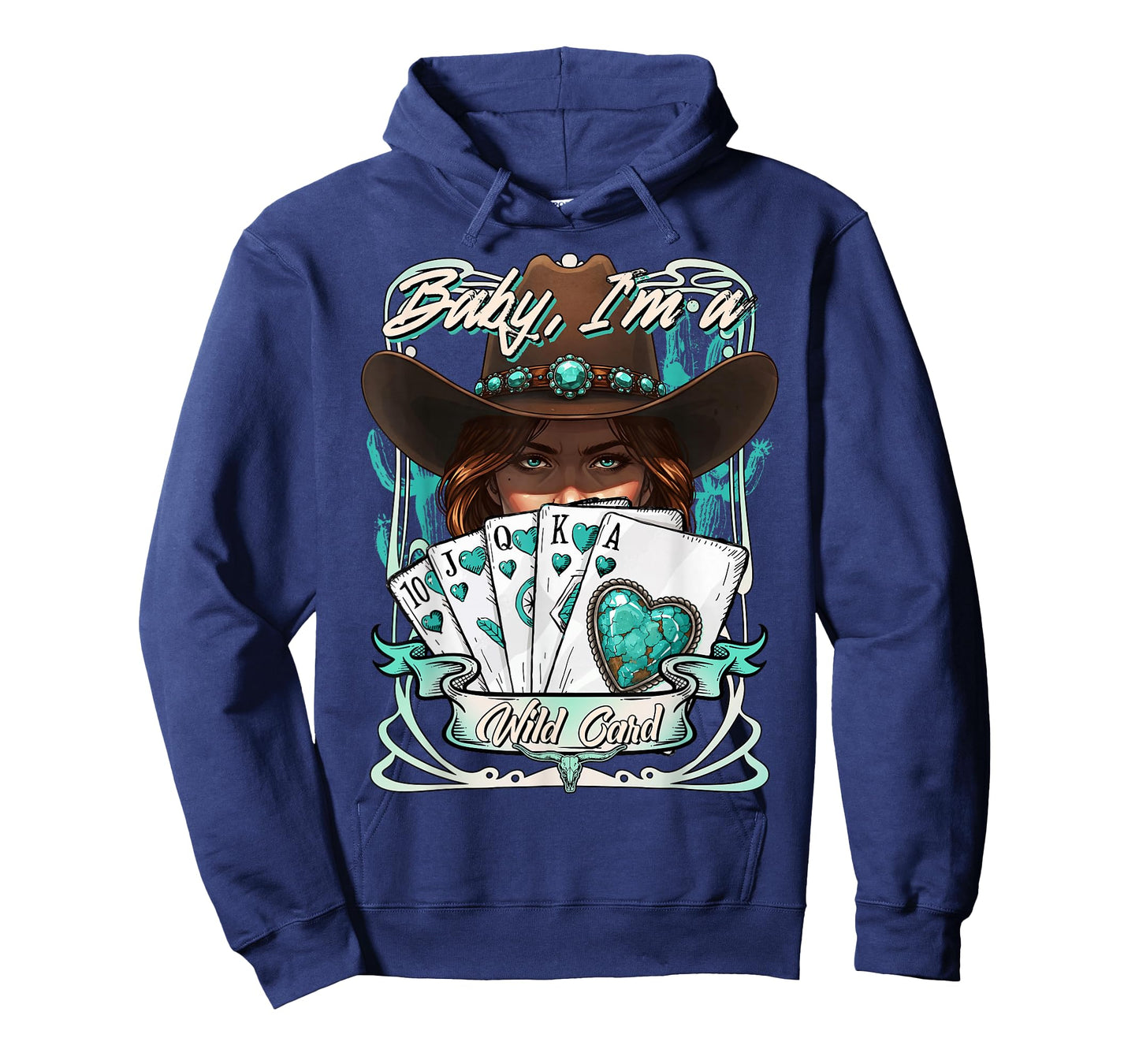 Baby I'm a Wild Card Cowgirl Poker Attitude Western Howdy T-Shirt