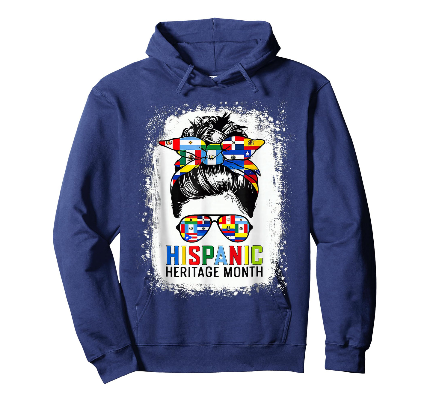 National Hispanic Heritage Month Messy Bun All Countries T-Shirt