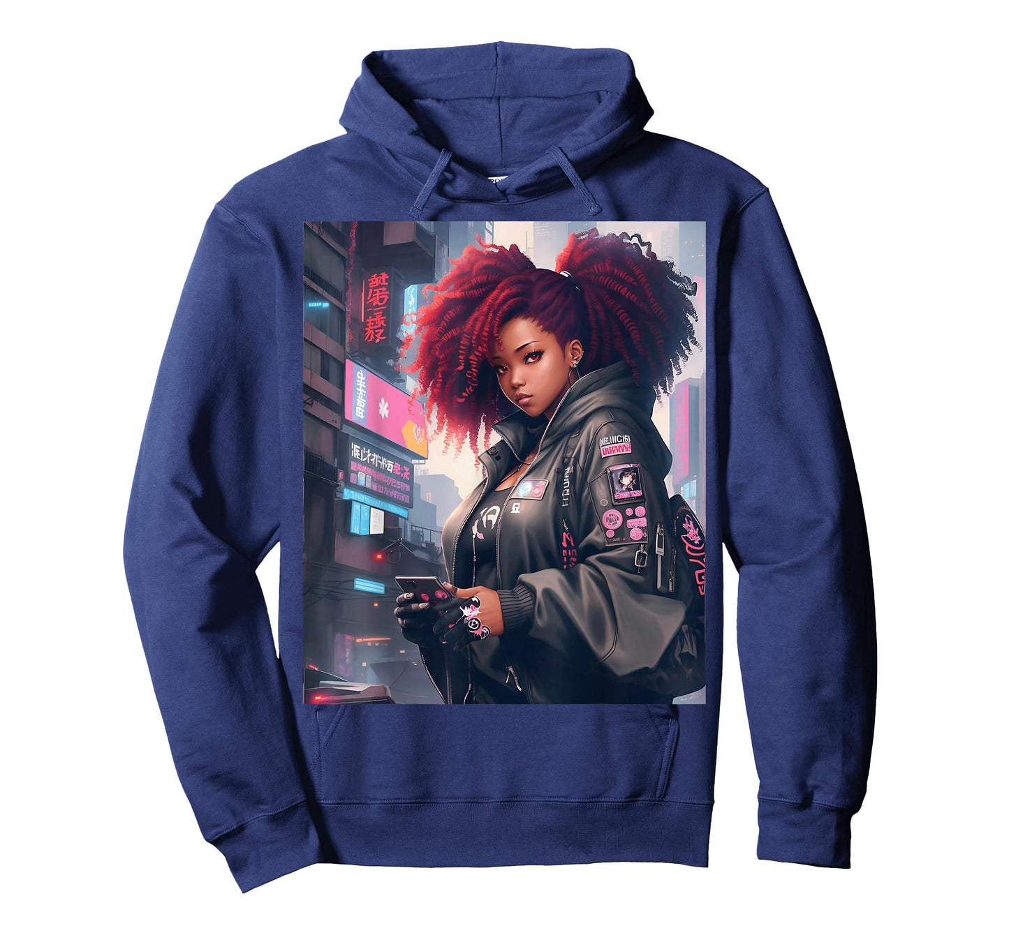 Black Anime Girl Kawaii Waifu Aesthetic T-Shirt