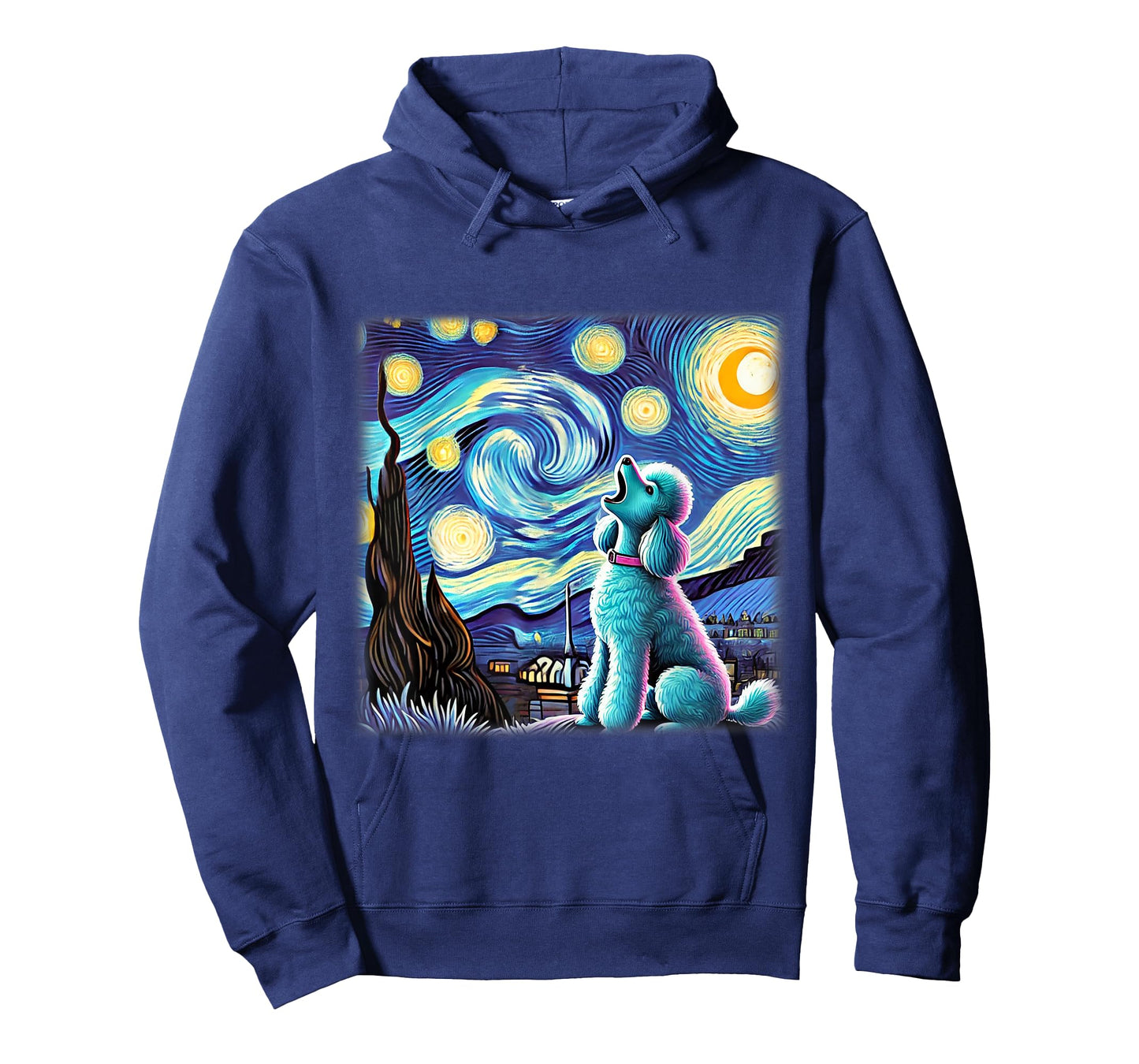 Poodle Starry Night Shirt Van Gogh Painting Poodle Dog Lover Men Women Kids T-Shirt