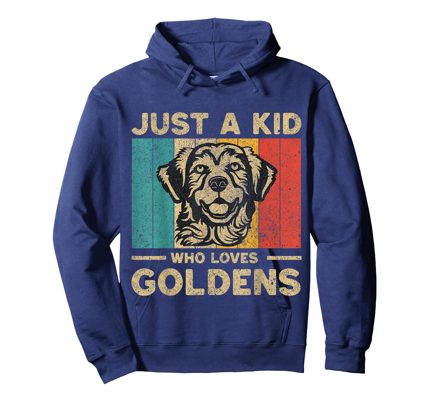 Just A Kid Who Loves Goldens Retro Golden Retriever T-Shirt