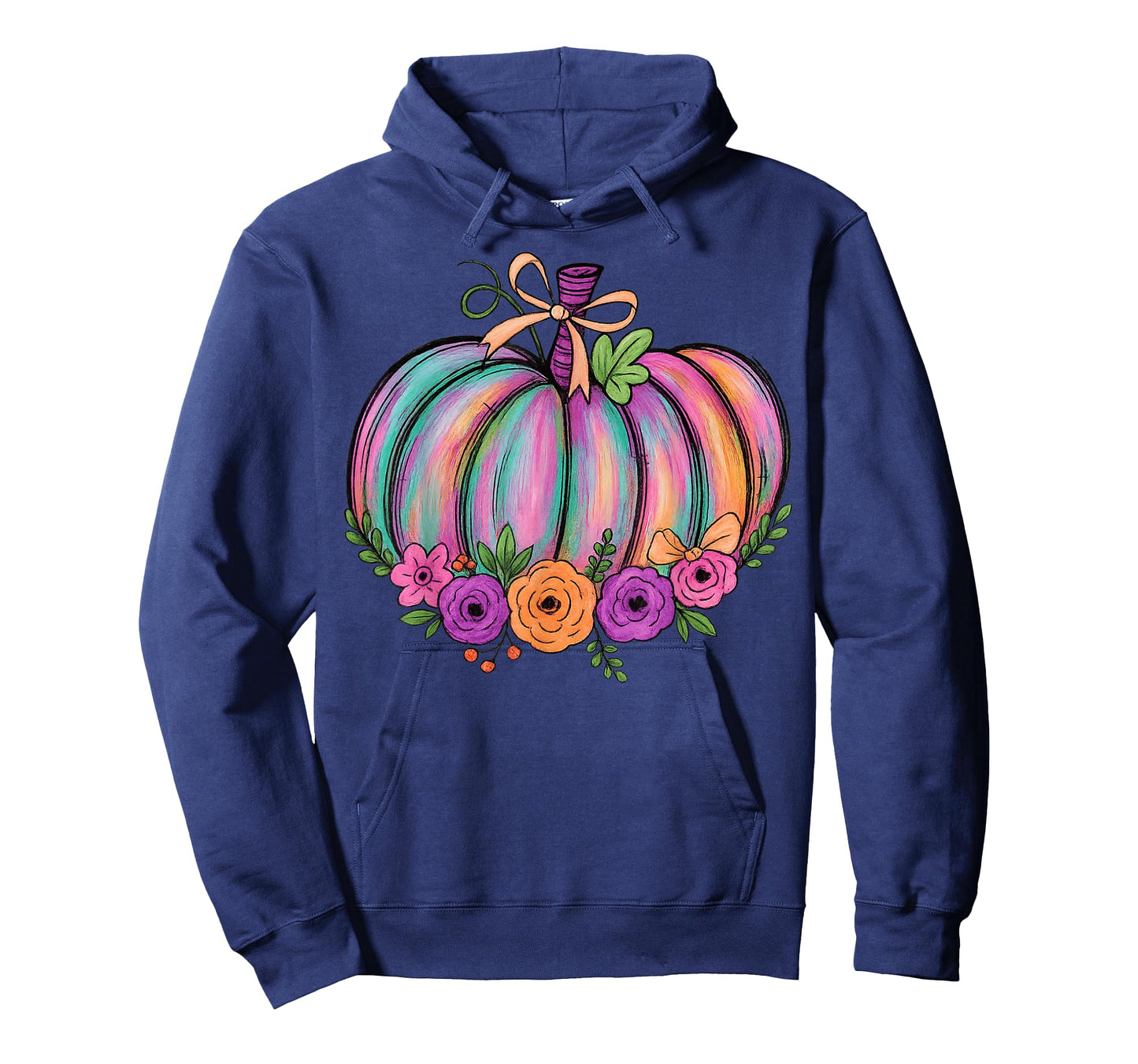 Thanksgiving Vintage Boho Floral Fall Vibes Funny Pumpkin T-Shirt