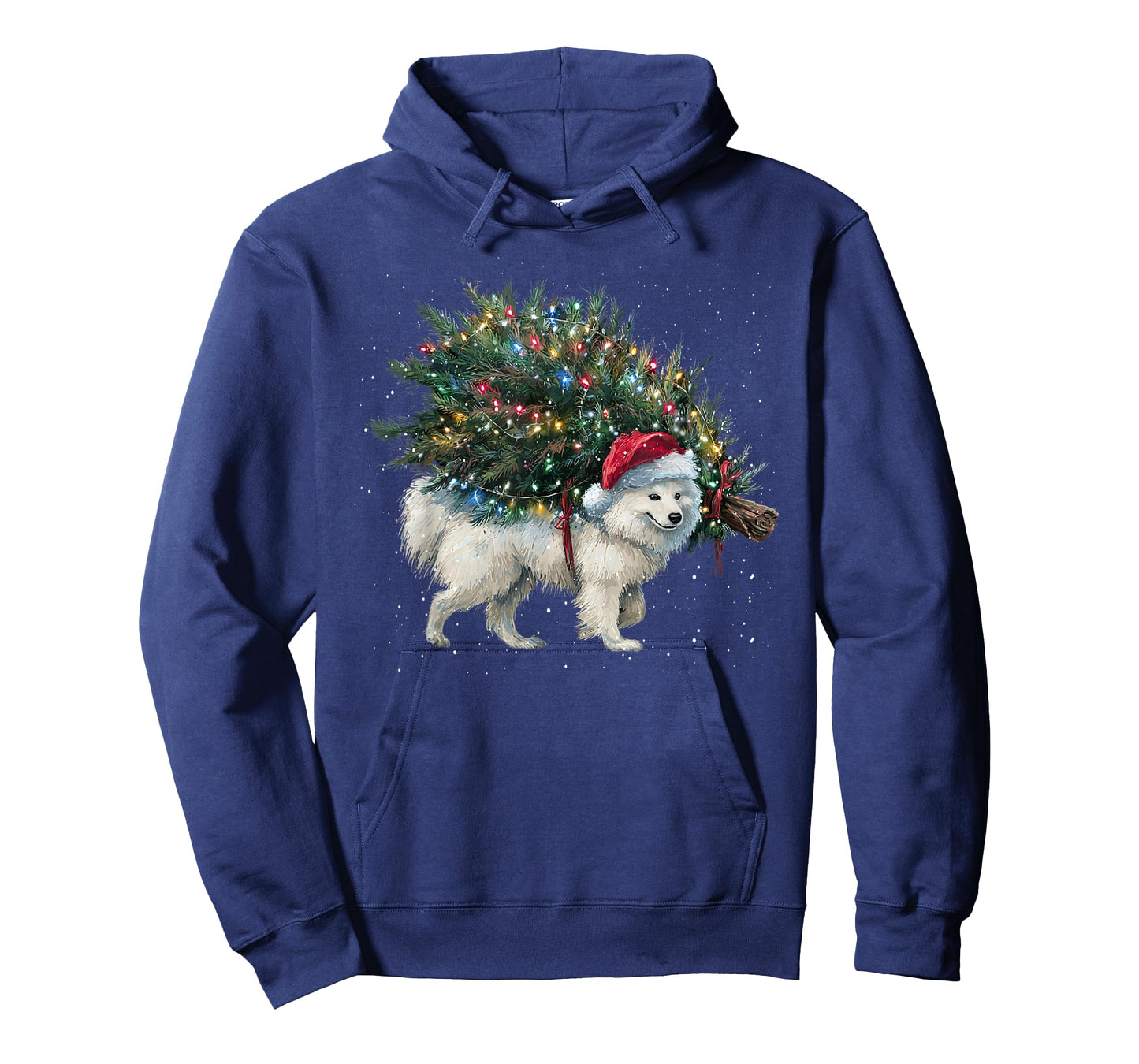 Cute American Eskimo Dog in a Christmas Tree for Men Women T-Shirt