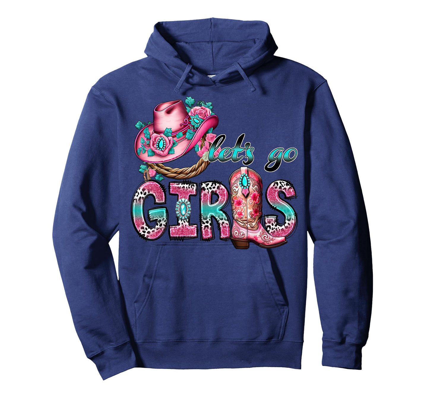 Let's Go Girls Western Rodeo Cowgirls Bachelorette Party T-Shirt