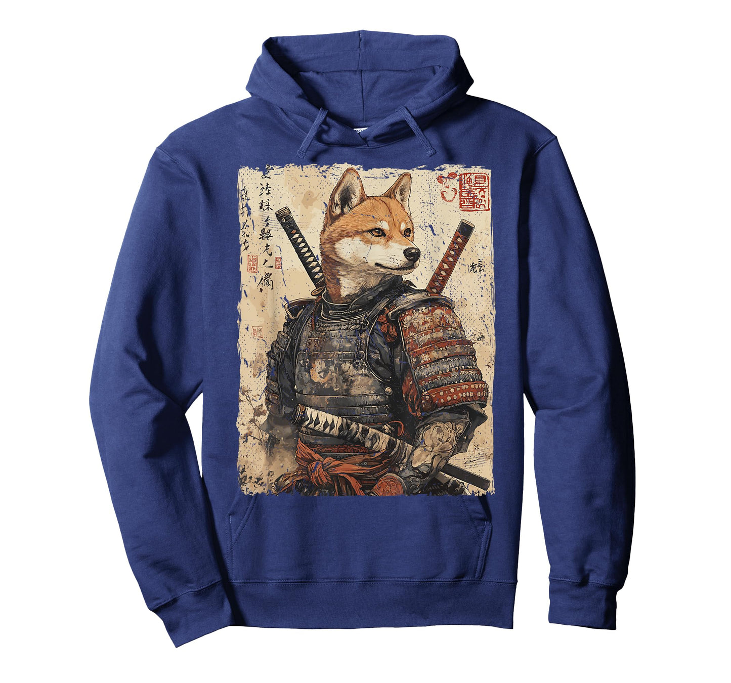 Samurai Dog Warrior Japanese Ukiyo-e Artwork Dog Samurai T-Shirt for Men Women Kids