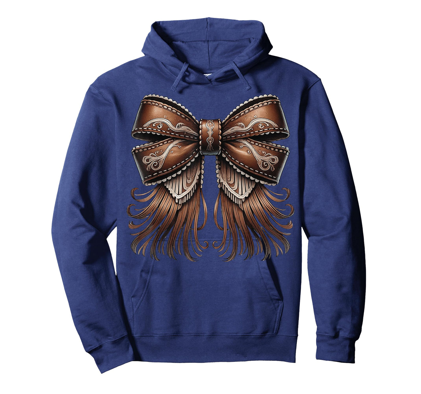 Western Cowgirl Leather Fringe Bow Rodeo Country Coquette T-Shirt