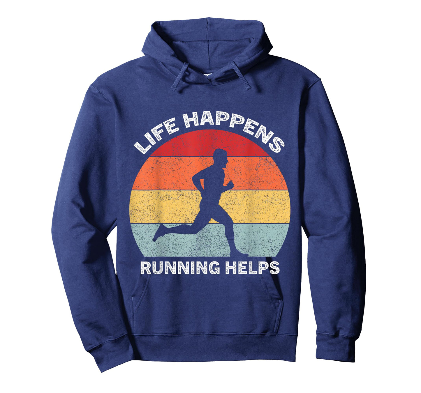 Life happens running helps retro distressed T-Shirt