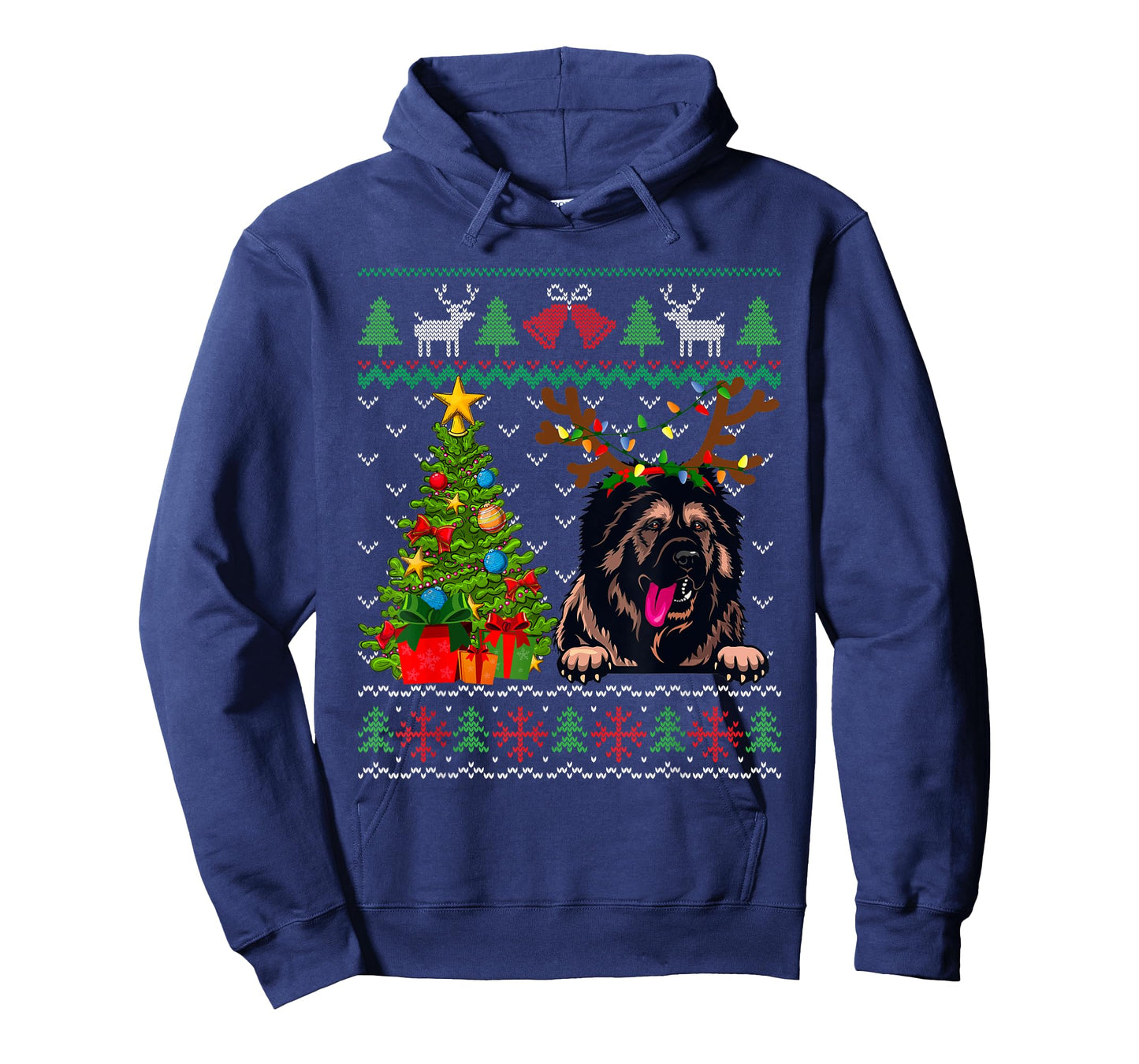 Caucasian Shepherd Dog Merry Christmas Reindeer Truck Xmas T-Shirt