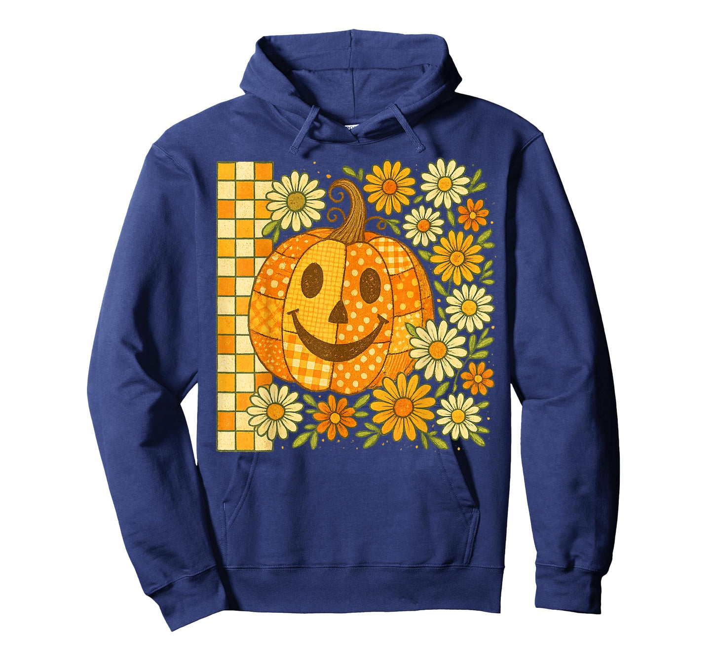 Funny Pumpkin Floral Fall Vibes Funny Thanksgiving T-Shirt
