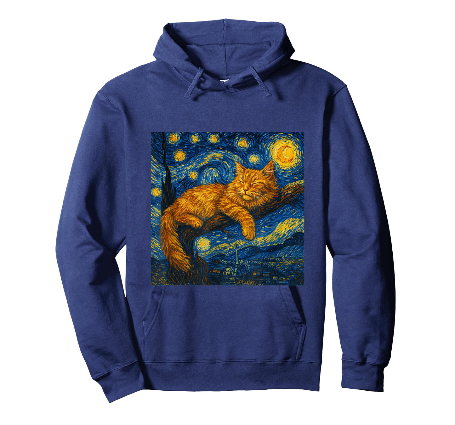 Gifts Maine Coon Cat Starry Night Painting Men Women Kids T-Shirt