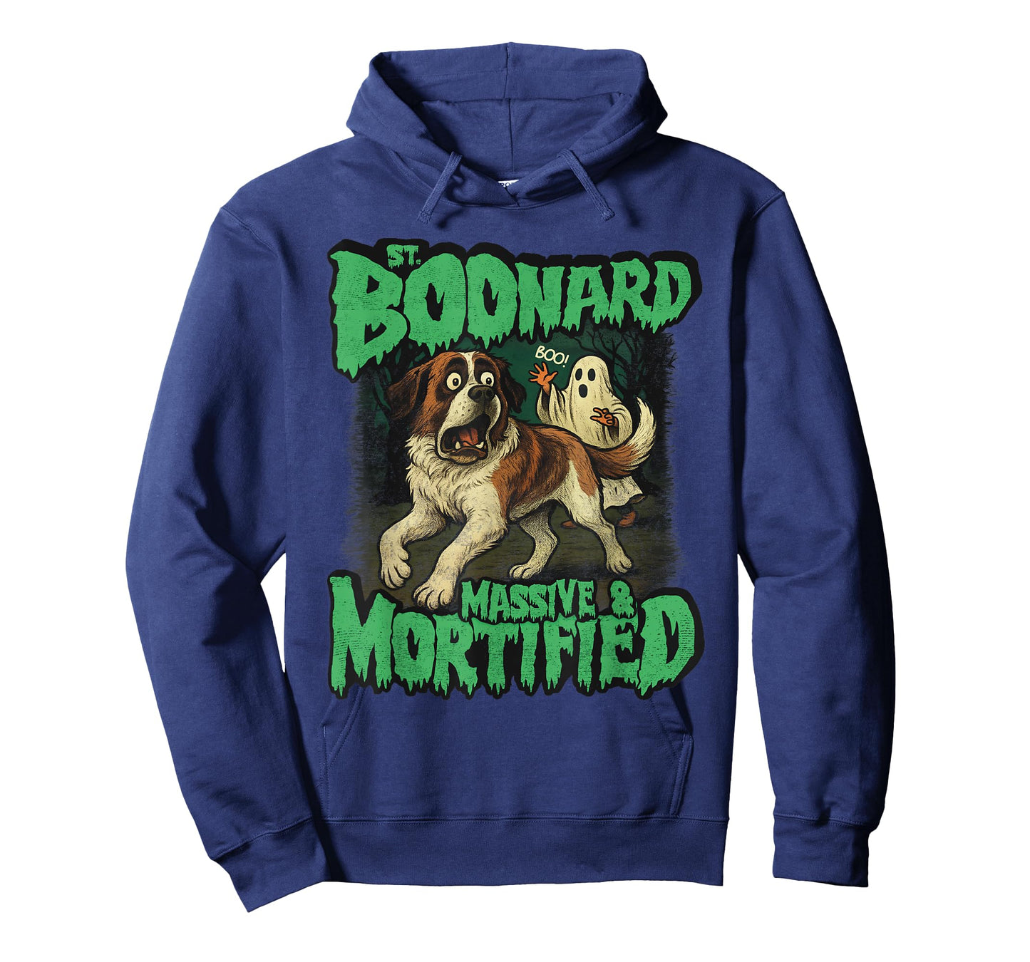 Funny Scared Saint Bernard Halloween, St. Boonard Dog Mom T-Shirt