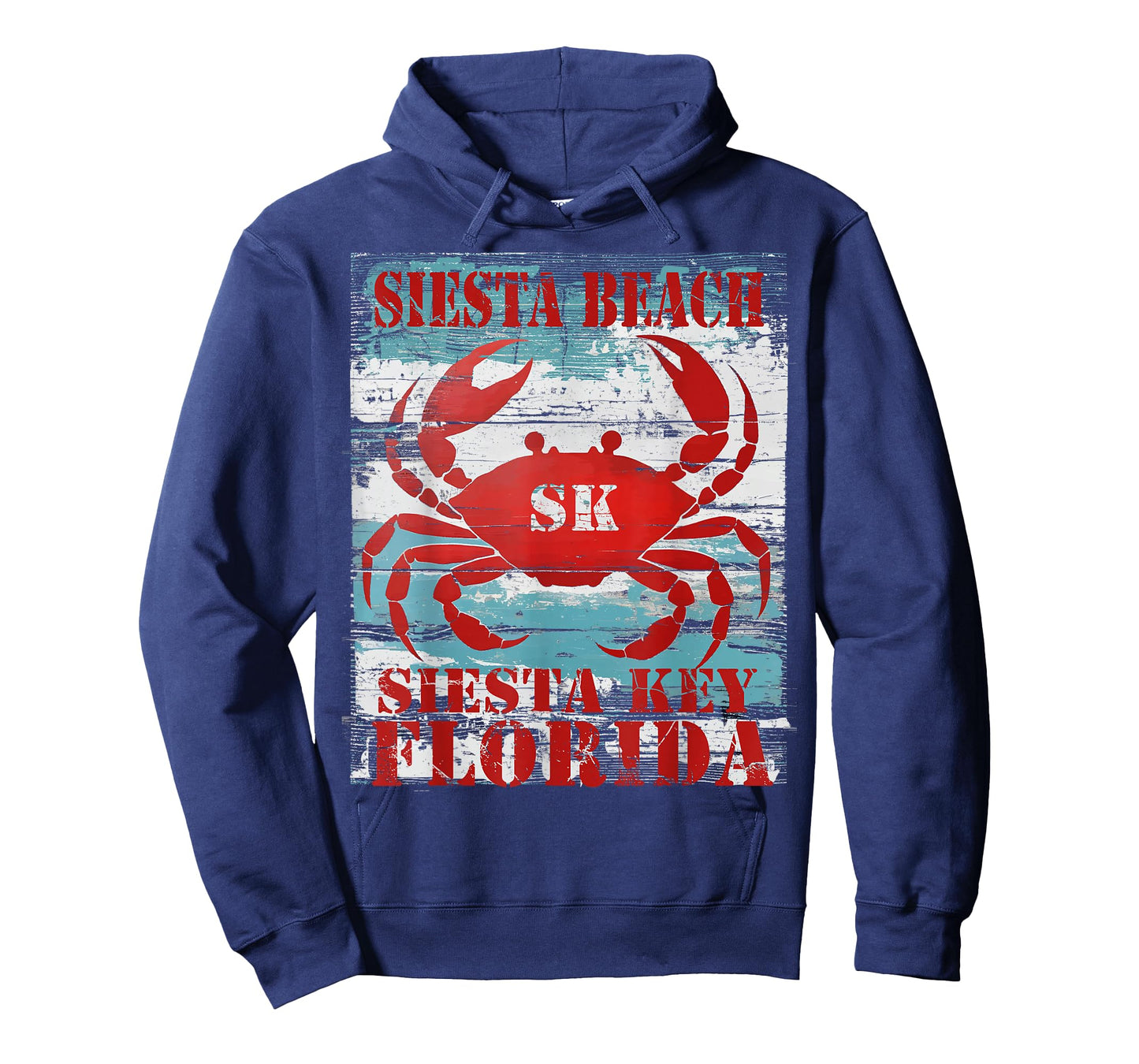 Siesta Key Florida Siesta Beach FL Nautical Coastal Crab SK T-Shirt for Men Women Kids