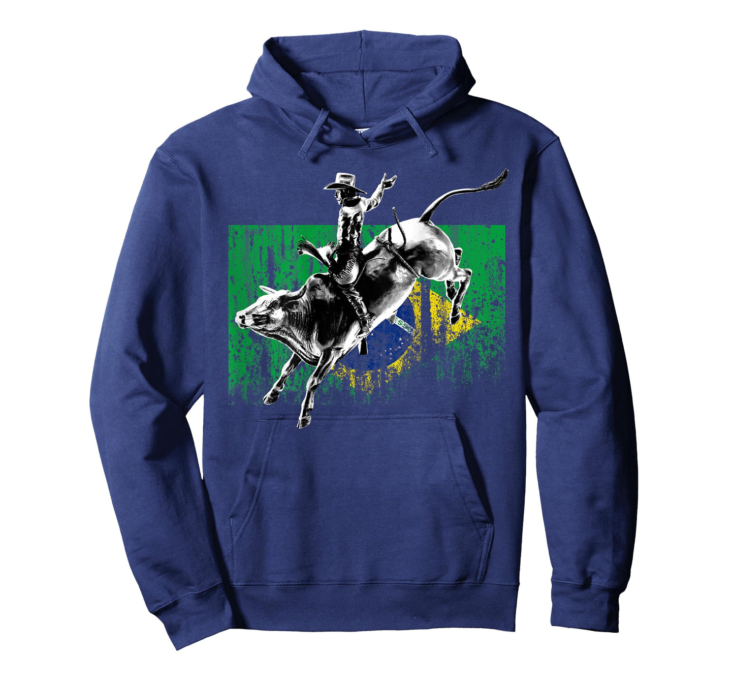 Rodeo Bull Rider Patriotic Flag of Brazil Cowboys T-Shirt
