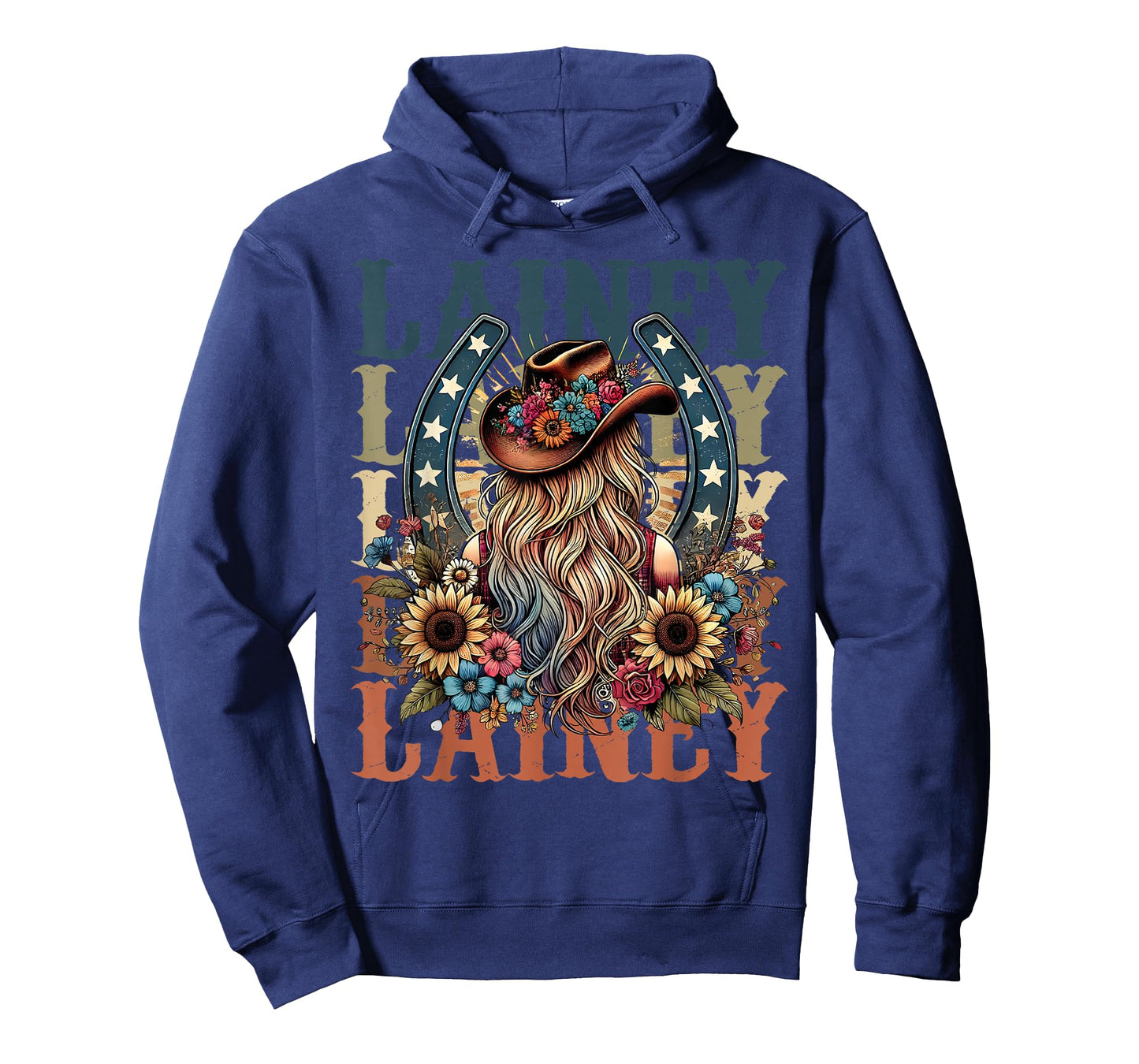 Cowgirl Lainey First Name Personalized Western Girls T-Shirt
