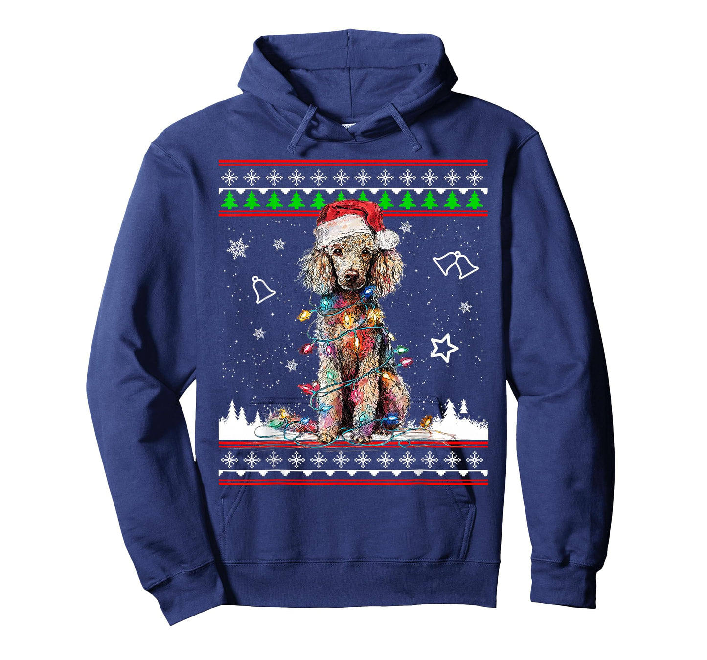 Poodle Christmas Ugly Sweater Funny Dog Xmas T-Shirt