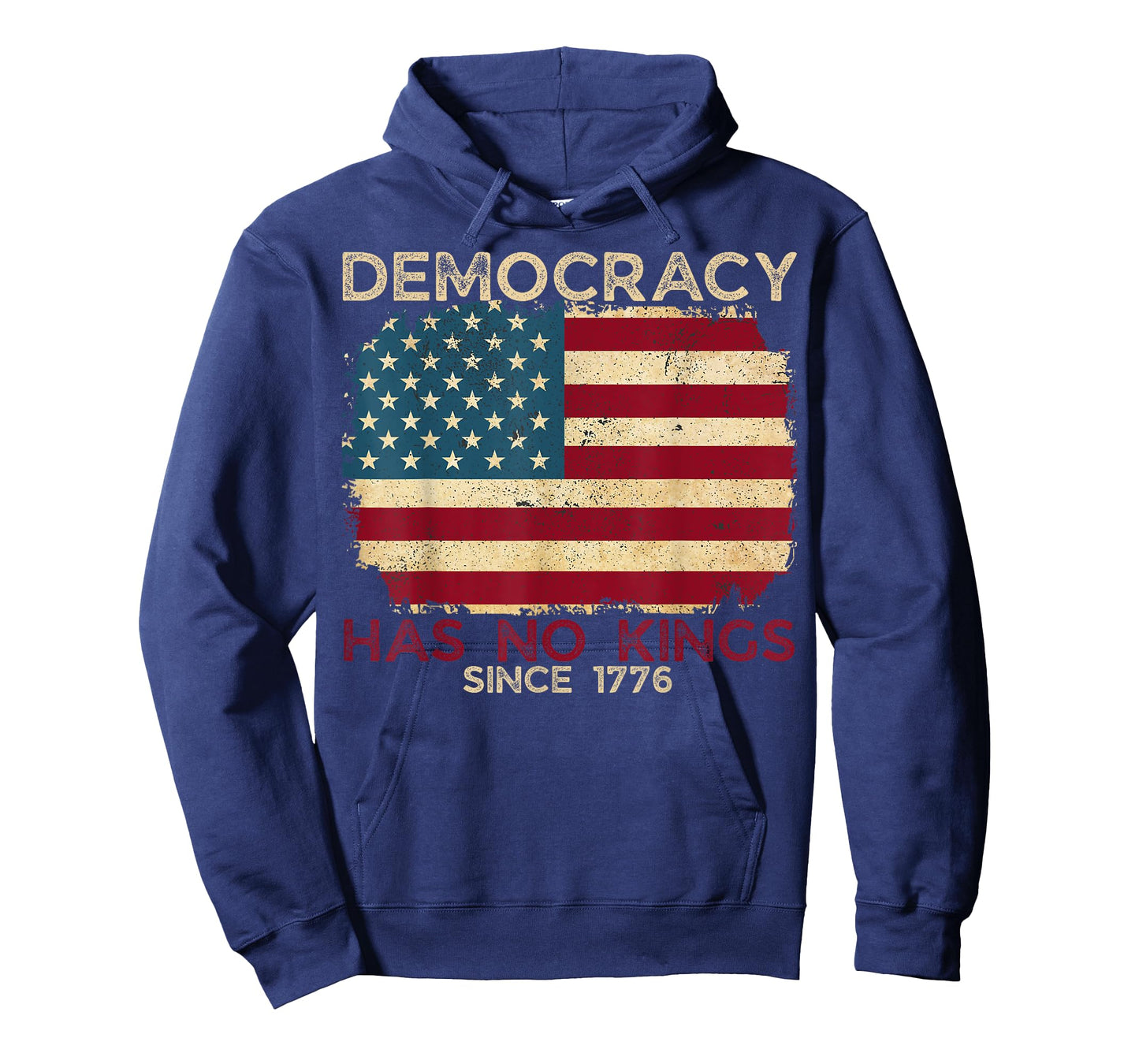 Democracy Has No King We The People Patriotic USA Flag T-Shirt