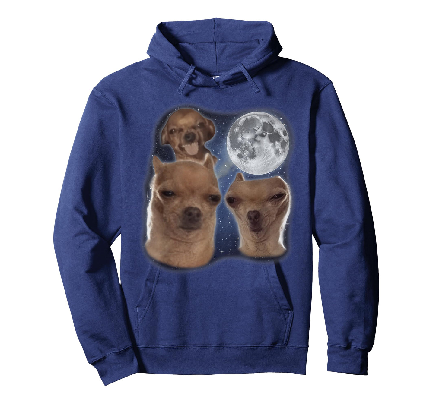 Goofy Ahh Dog Moon 3 Howling At Moon Funny Weird Cursed T-Shirt