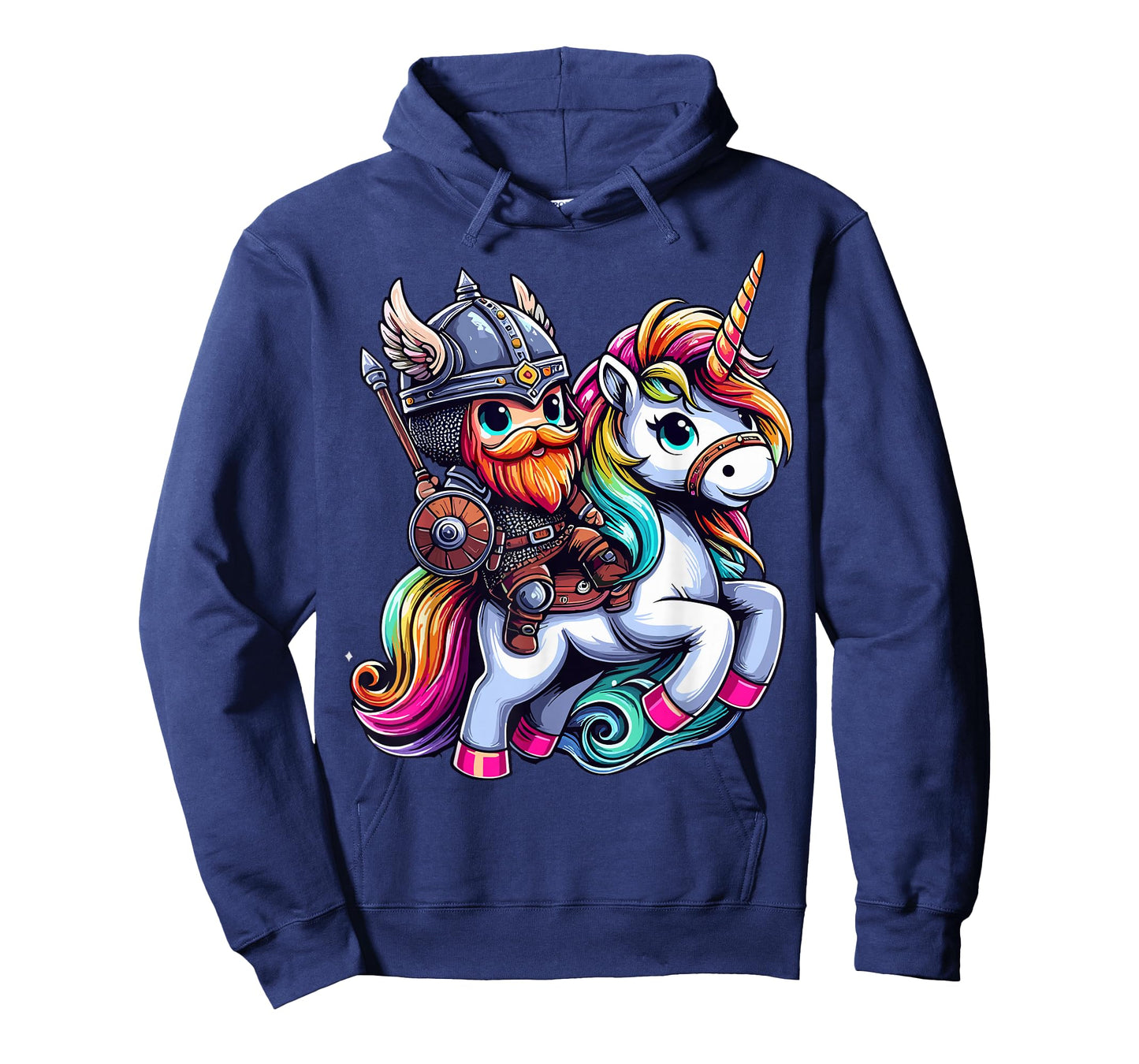 Viking Kawaii Riding Unicorn T-Shirt