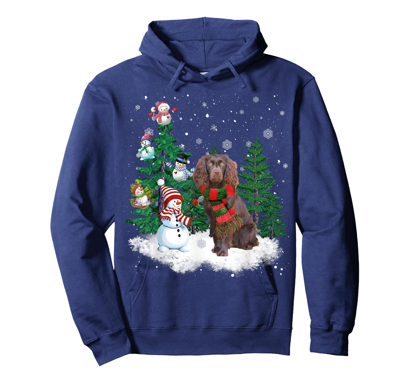 Boykin Spaniel Dog Christmas Snowman Xmas Tree Pajama T-Shirt