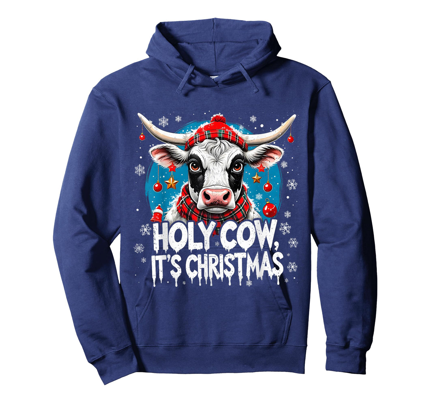 Holy Cow It’s Christmas Funny Farm Holiday Design T-Shirt