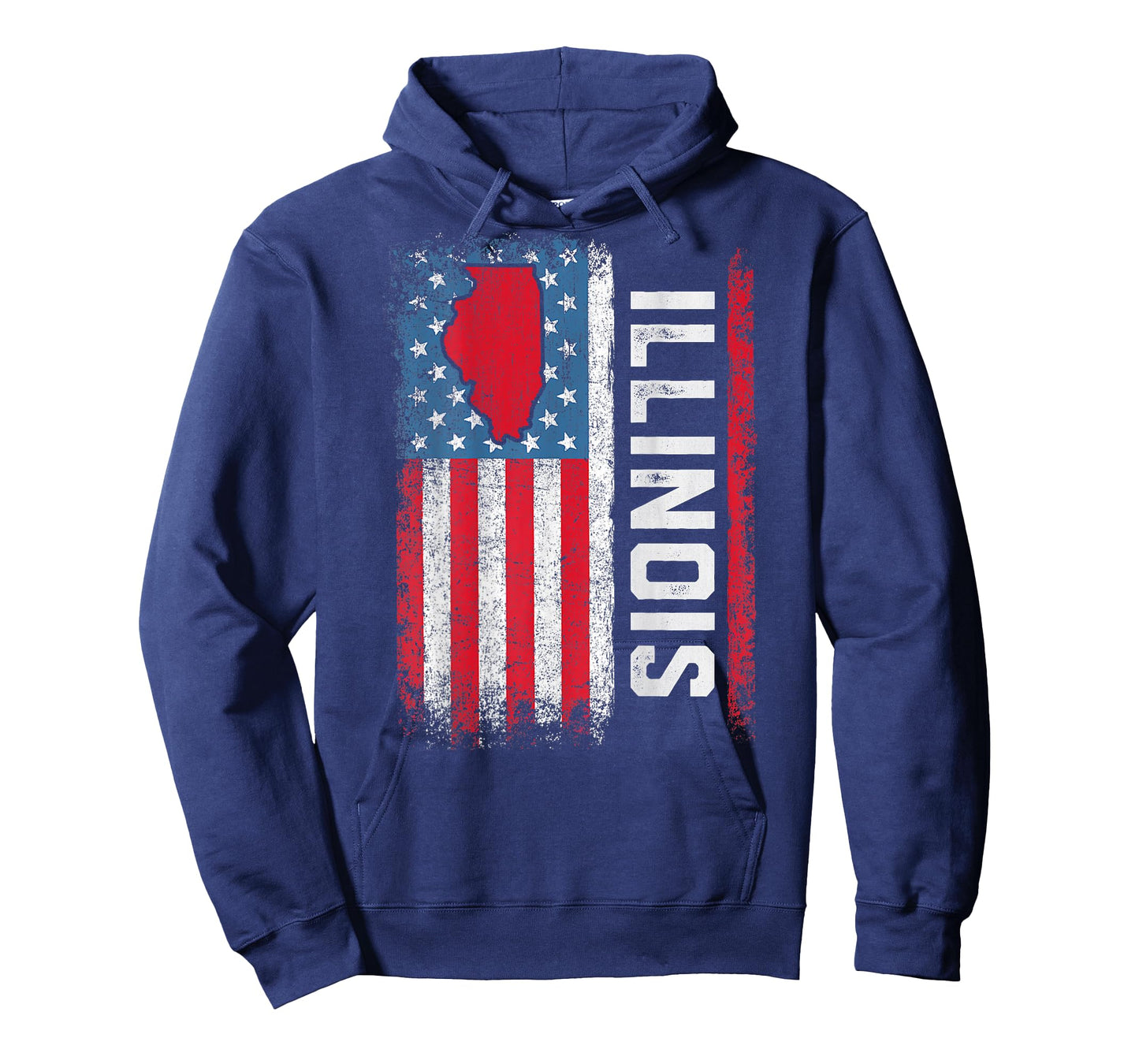 Vintage Illinois State USA Flag Shirt Illinois (On Back) T-Shirt