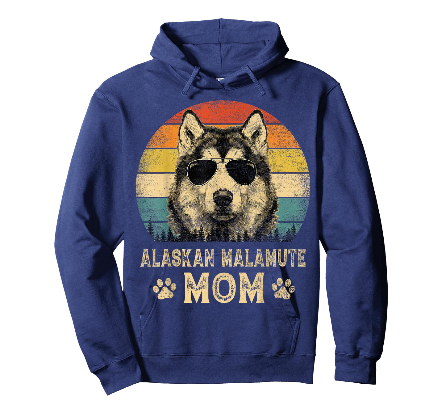 Vintage Alaskan Malamute Mom Dog Lovers Mother's Day T-Shirt