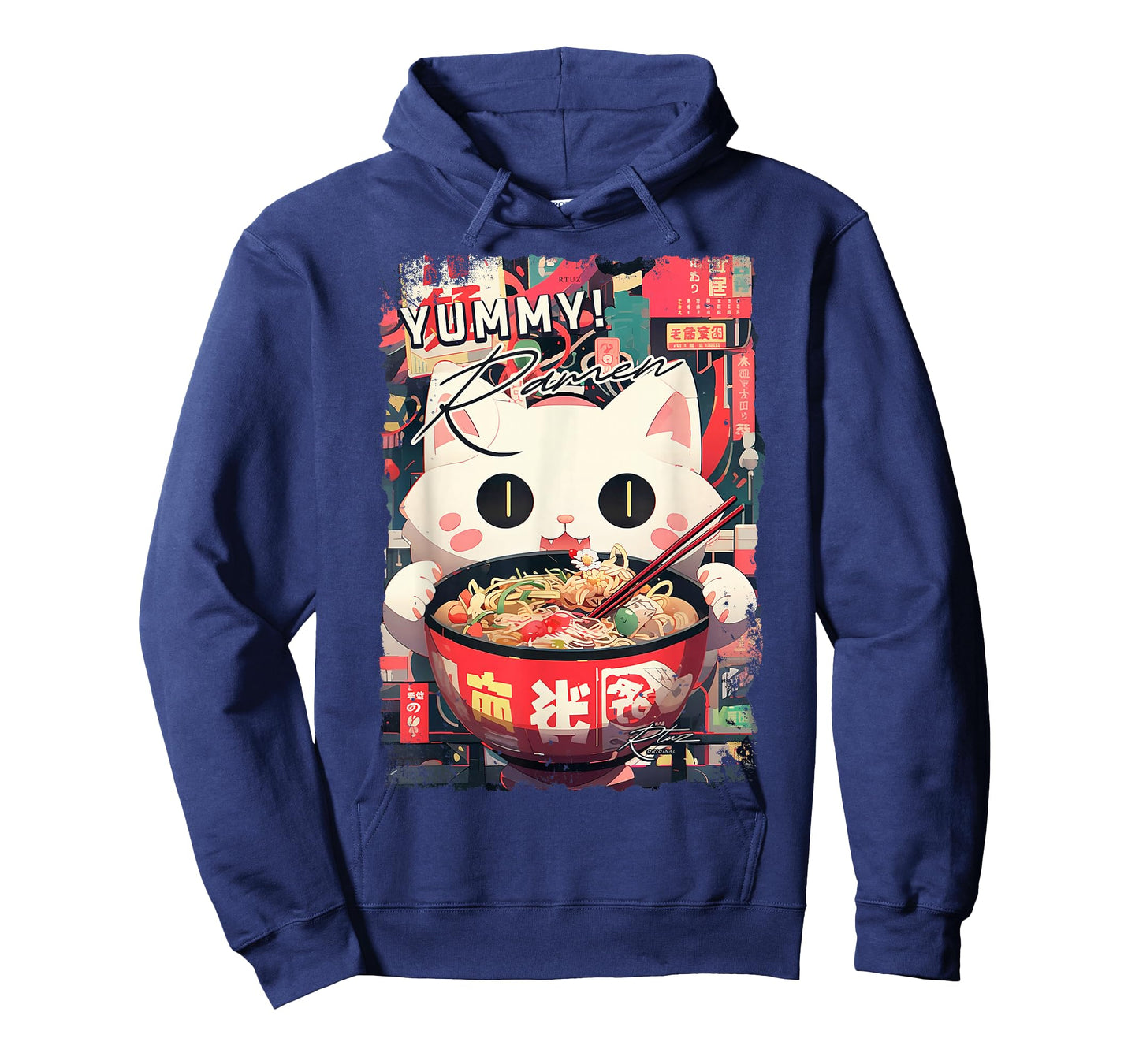 Ramen Noodles Cat Japan Y2K Kawaii Retro Cats Manga Anime T-Shirt