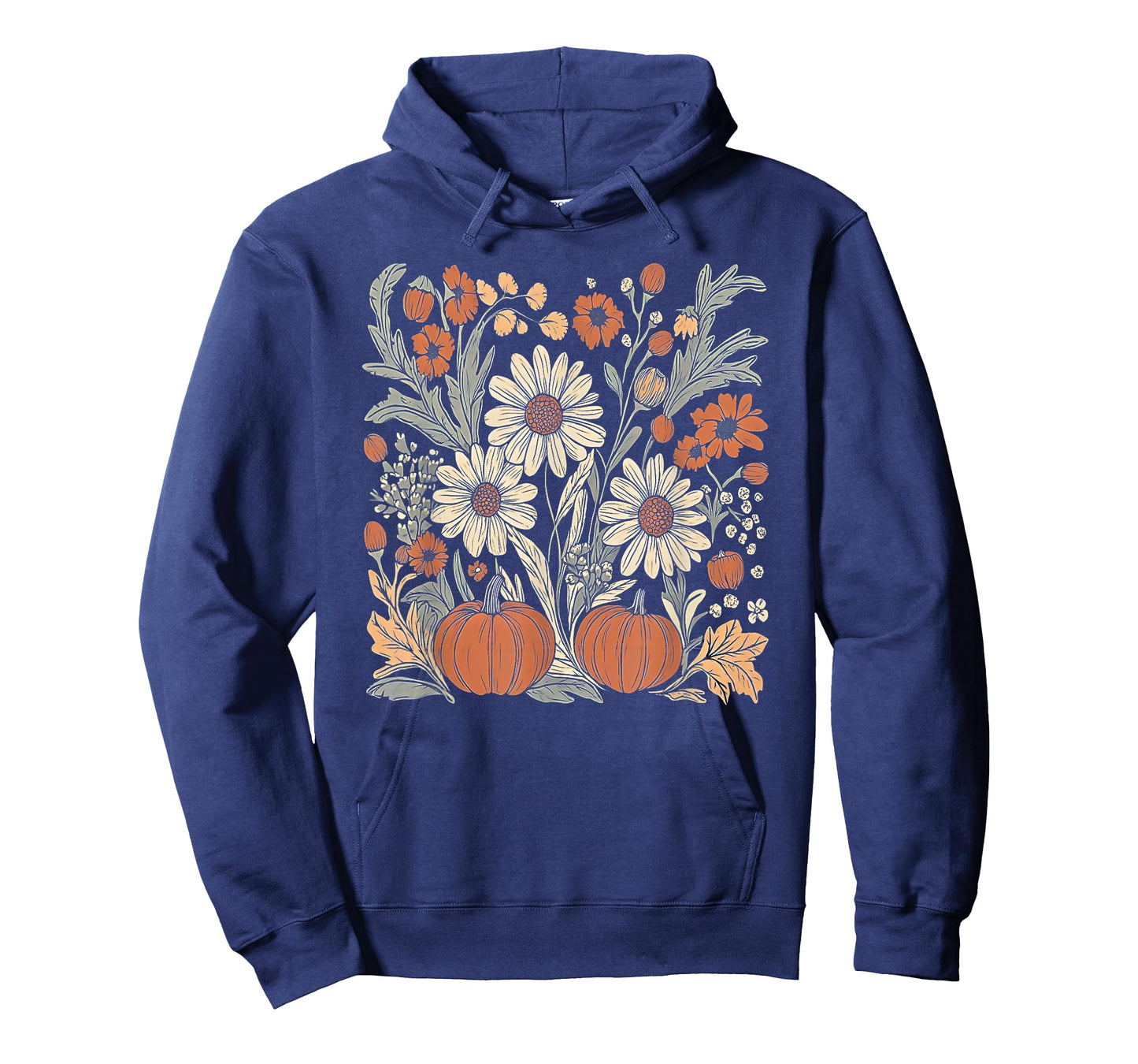 Wildflower Pumpkin Season Autumn Fall Leaves Thanksgiving T-Shirt