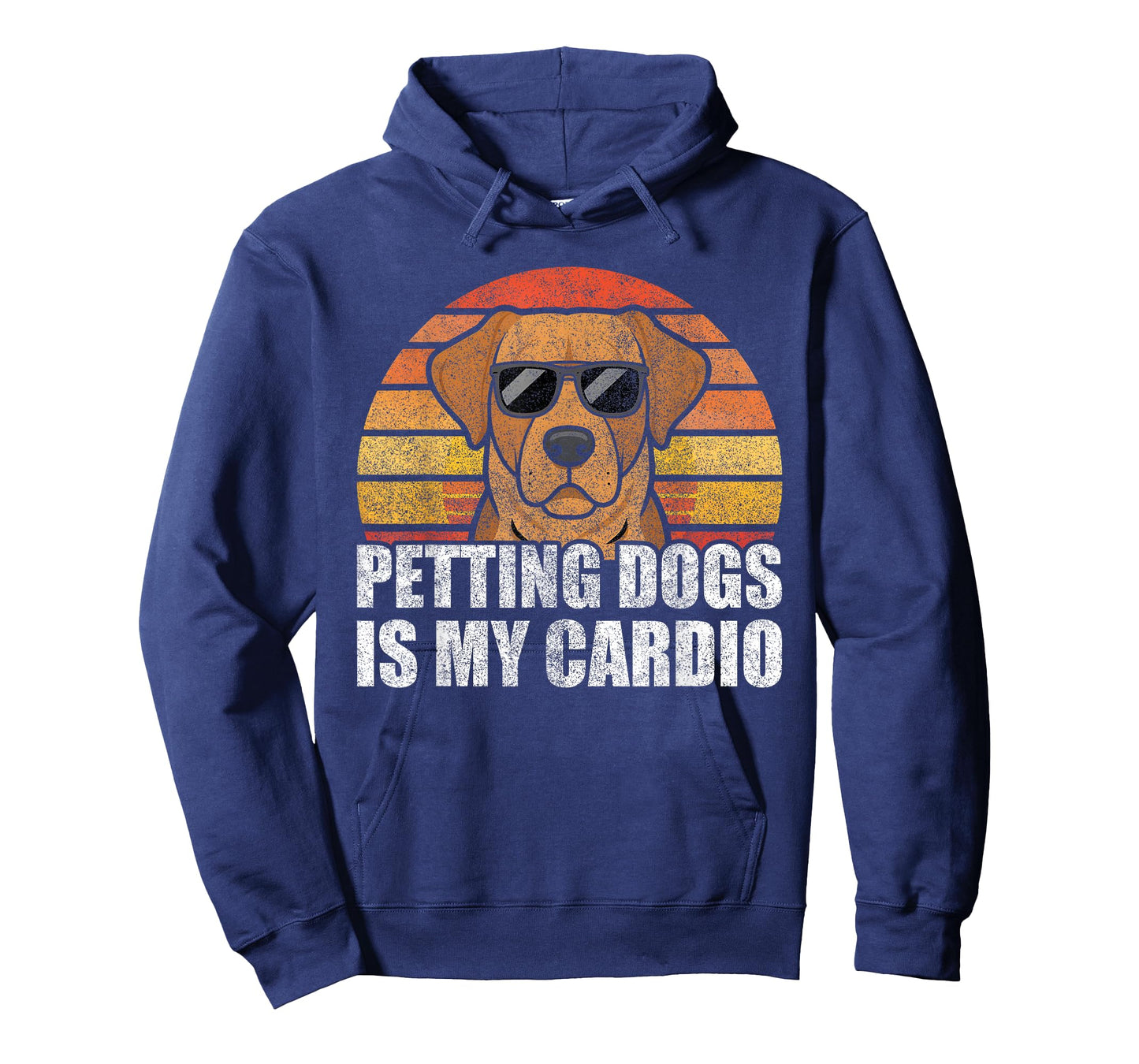 Retro Petting Dogs Is My Cardio Funny Dog Lover Dog Owner T-Shirt