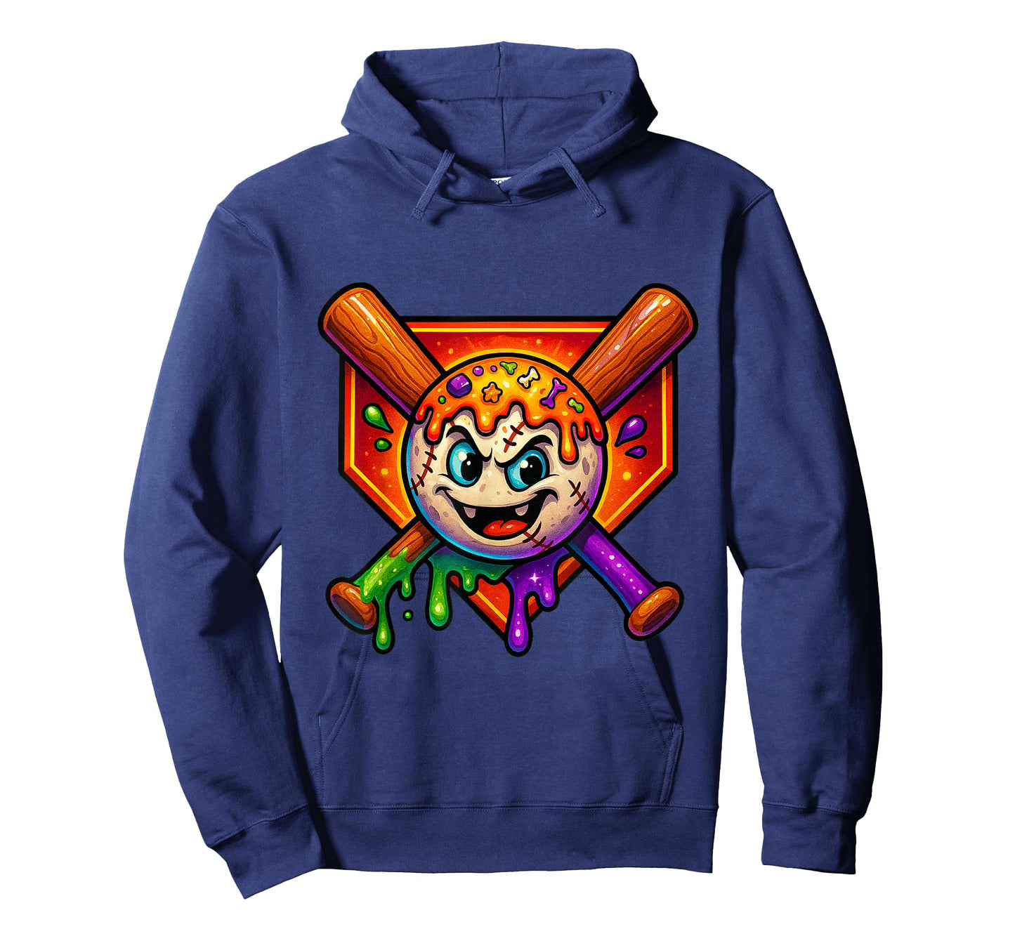 Halloween Drip Baseball Costume Scary Ice Cream Ball Men Kid T-Shirt