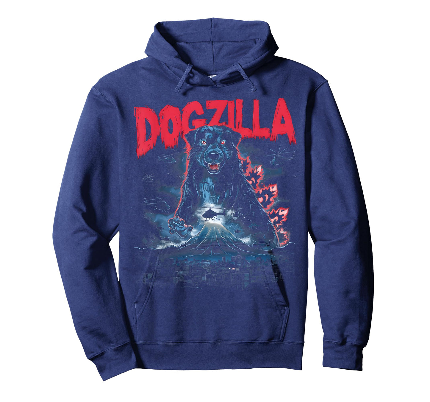 Dogzilla Funny Giant Australian Shepherd Dog graphic art T-Shirt