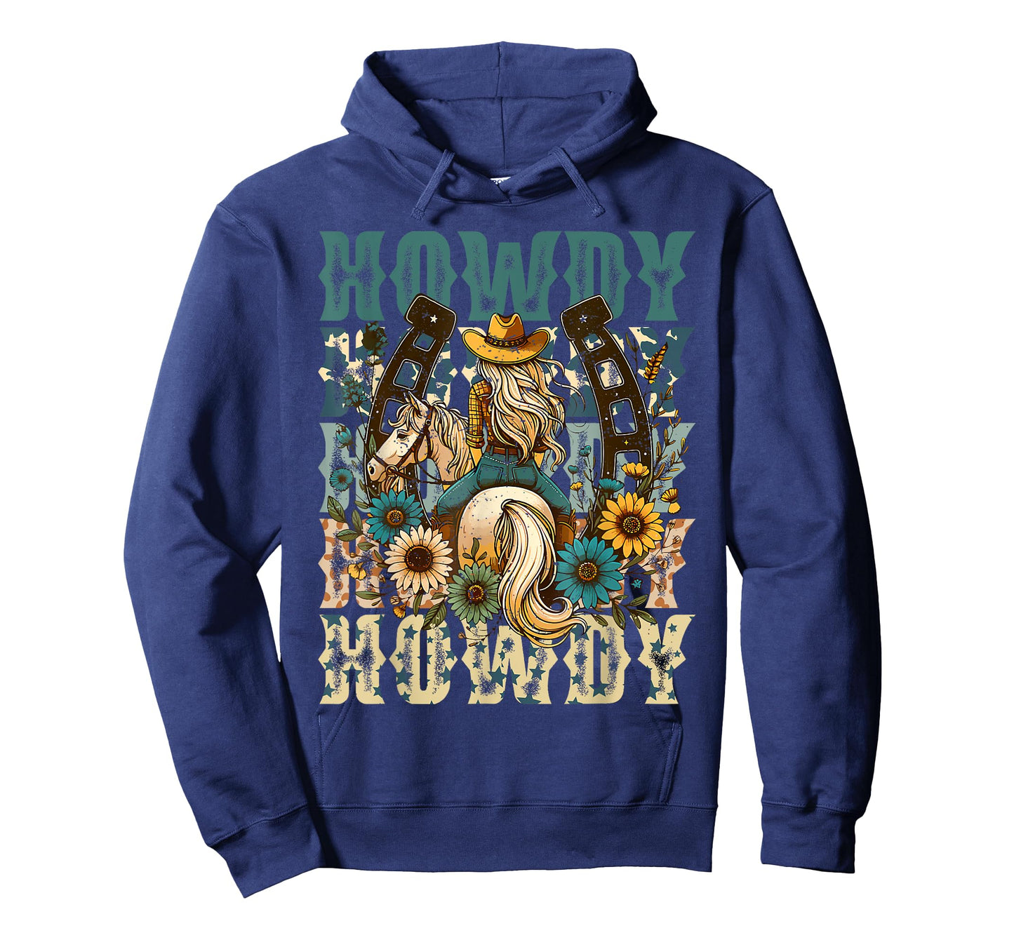 Retro Cowgirl Women Girls Howdy Western Southern T-Shirt