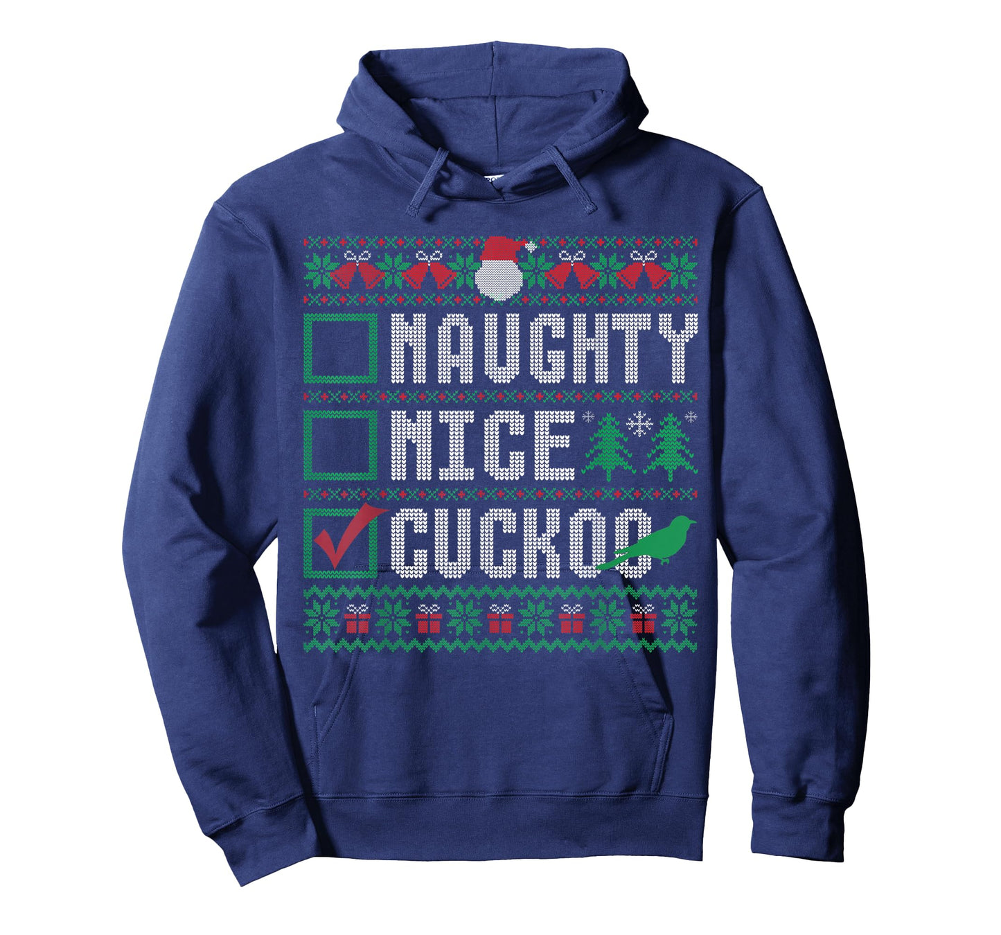 Naughty Nice Cuckoo Birds Animal Lovers Christmas List T-Shirt