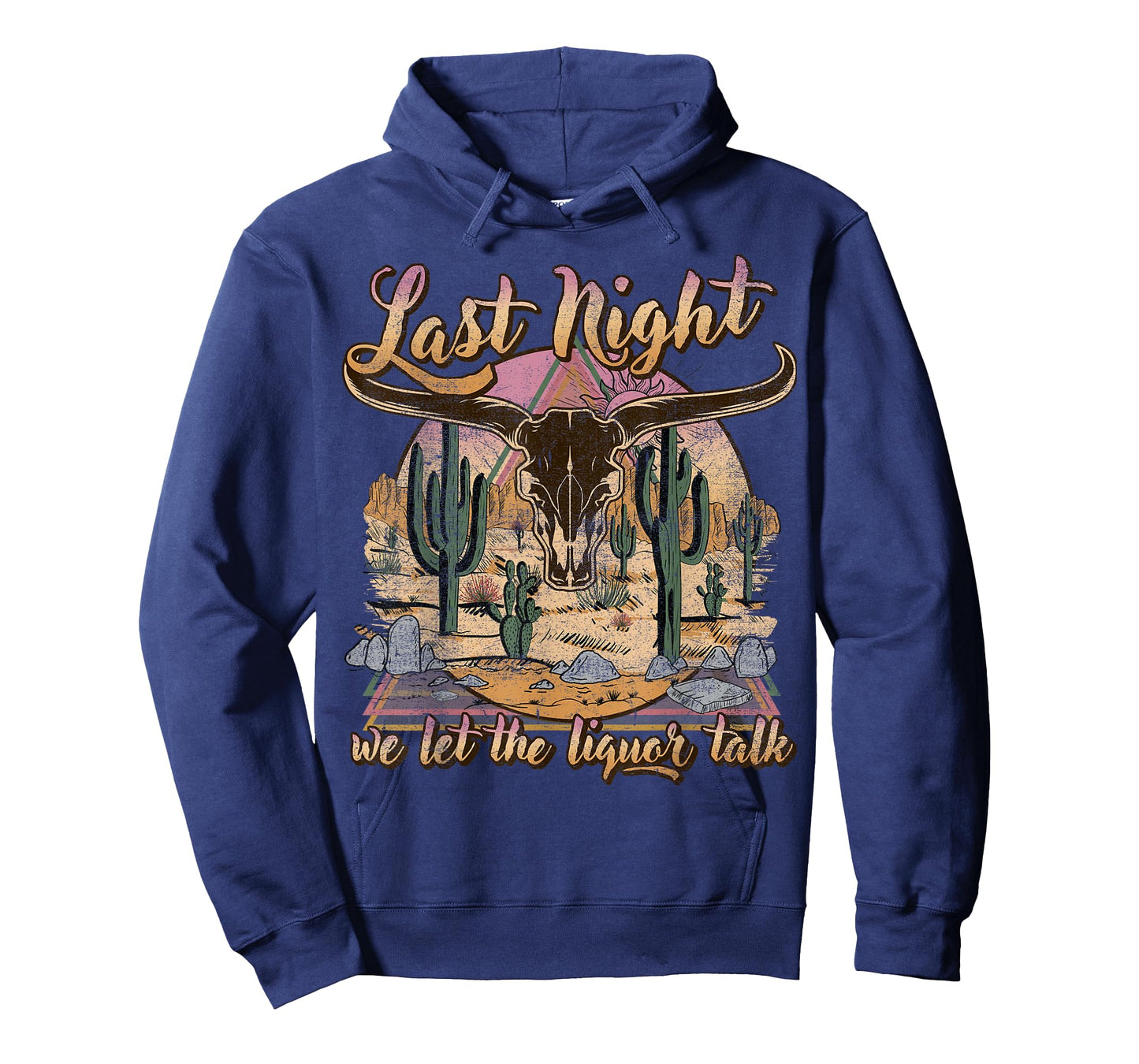 Bull Skull Last Country Music Night, We Let The Liquor Talk T-Shirt