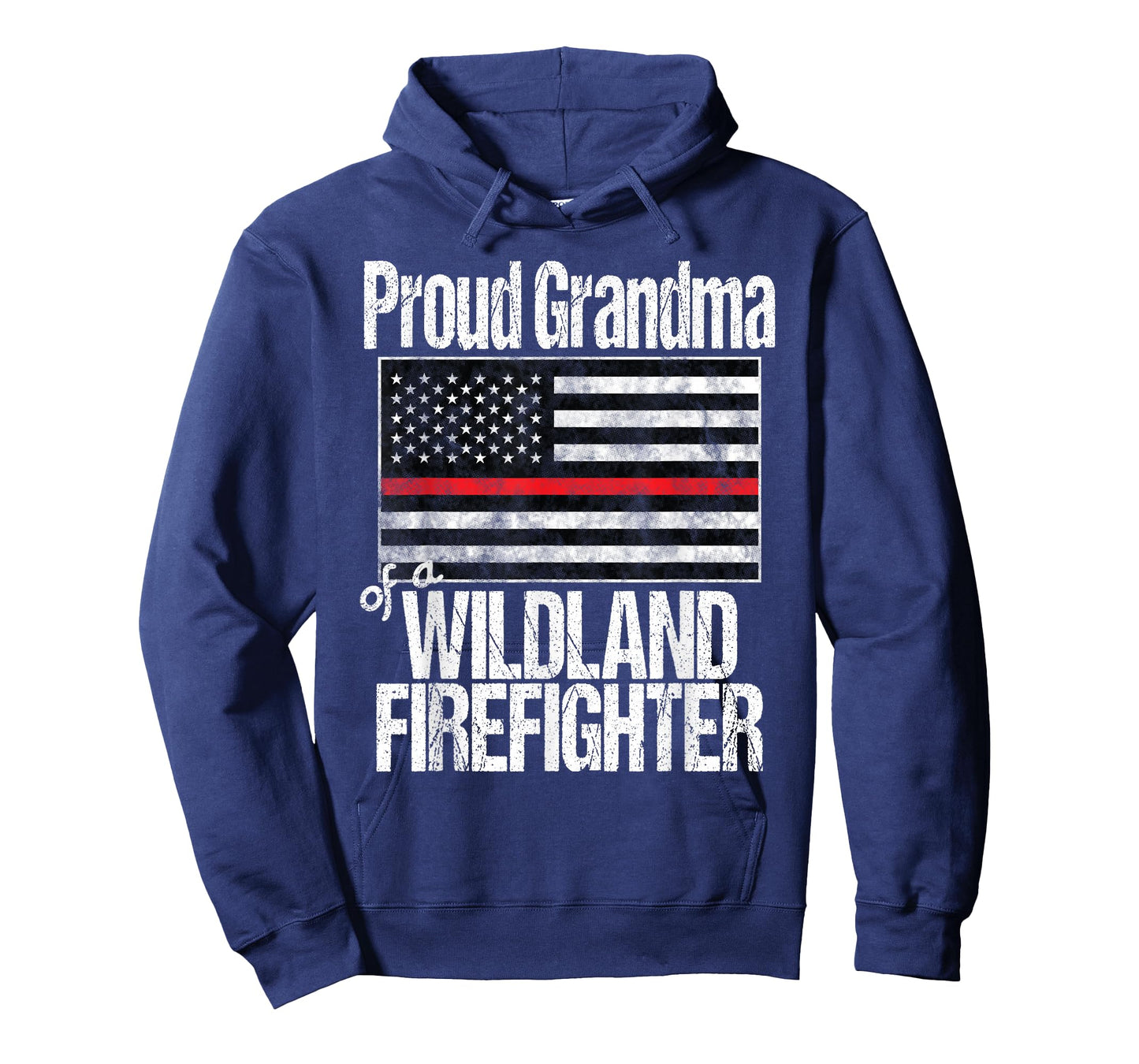Red Line Flag Proud Grandma of a Wildland Firefighter T-Shirt