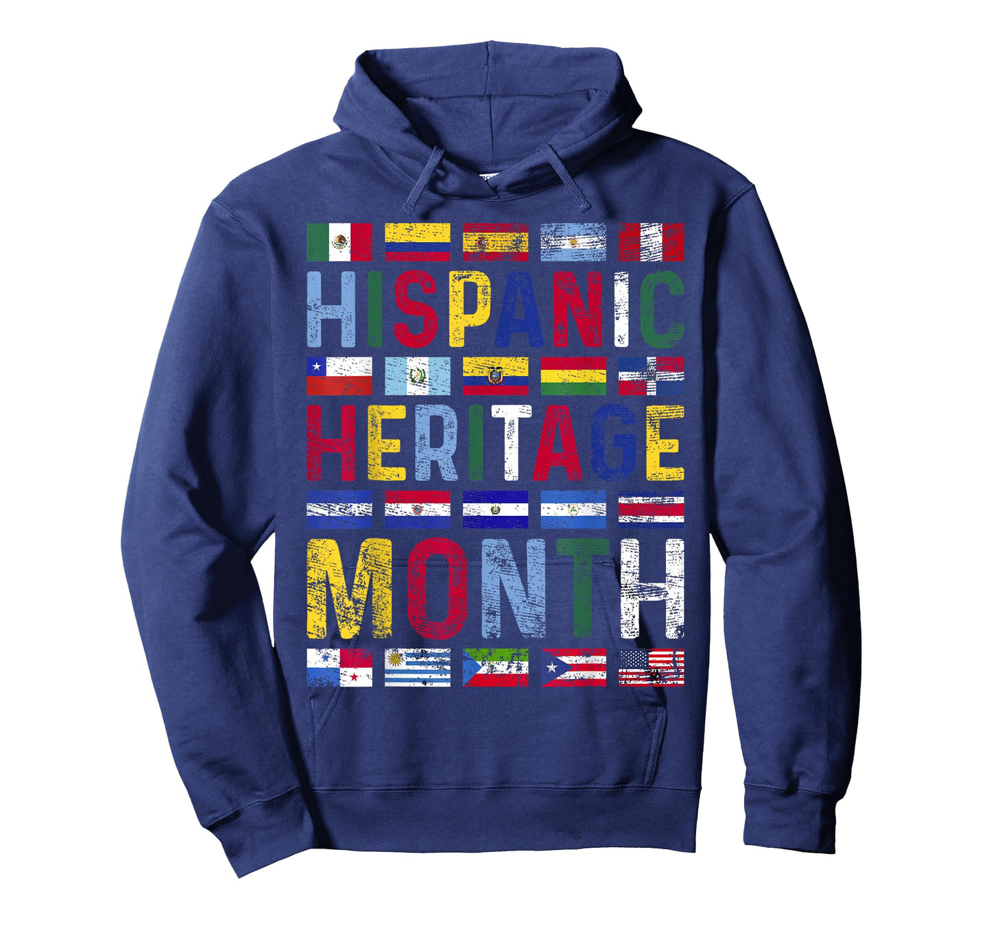 Hispanic Heritage Month Vintage Latino Countries Flags T-Shirt