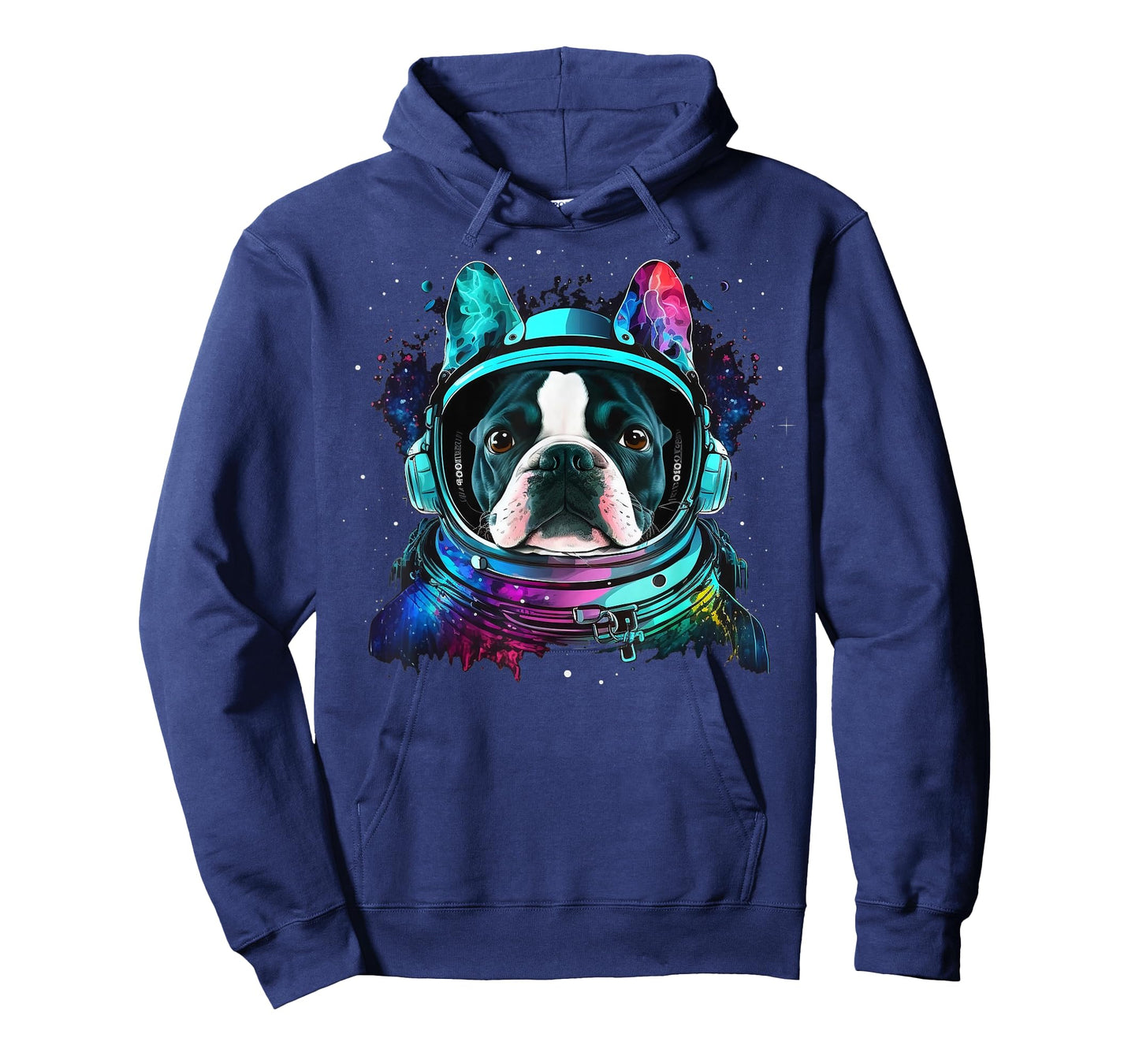 Boston Terrier Astronaut Dog Colorful Cosmic Outer Space Men Women Kids T-Shirt