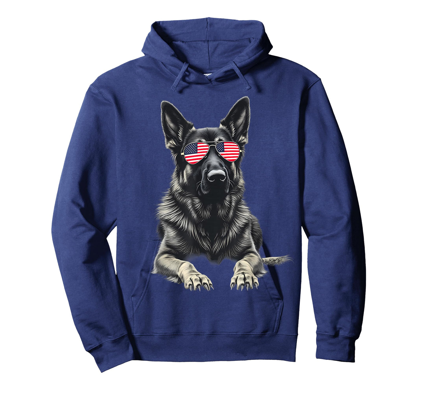 German Shepherd USA Flag Sunglasses Patriotic 4th of july T-Shirt