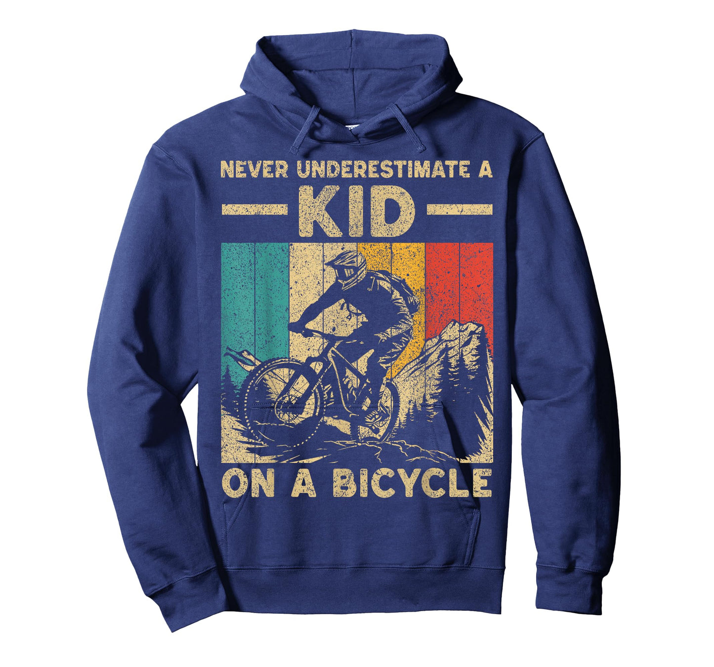 Never Underestimate A Kid Bicycle Riding Cyclist Boys Girls T-Shirt