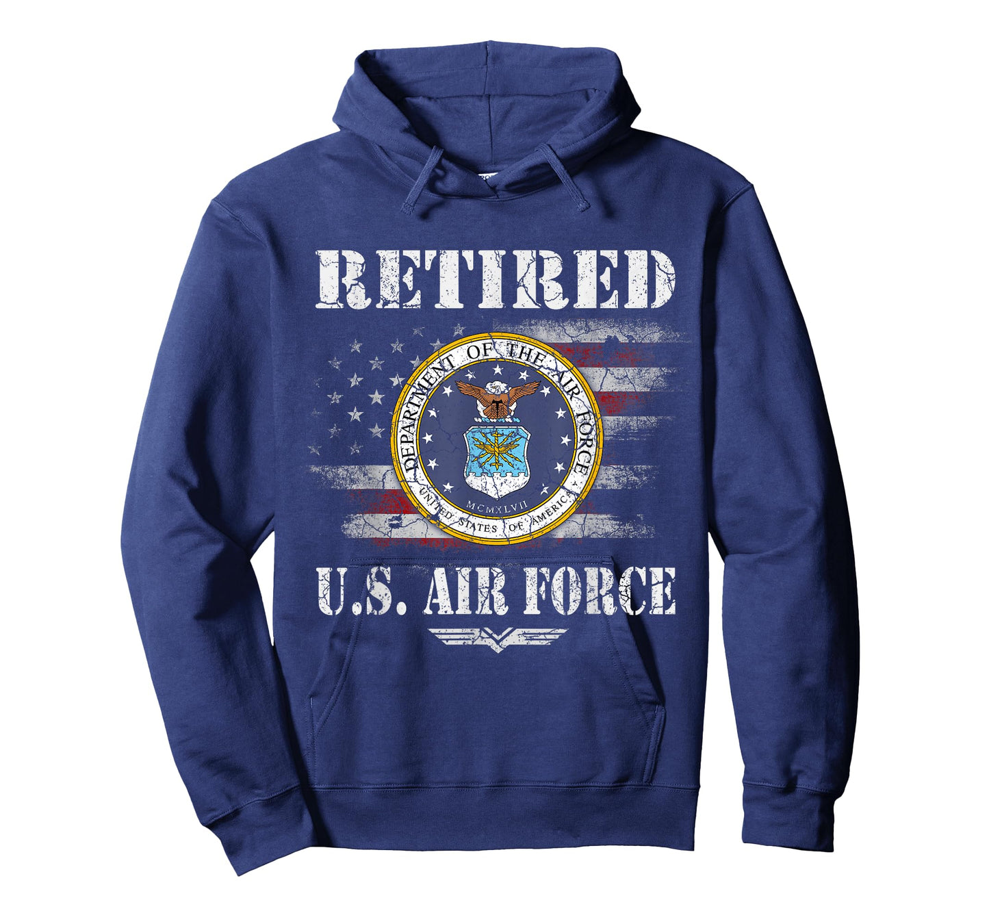 Retired US Air Force Veteran Shirt USAF Veteran Flag Vintage T-Shirt