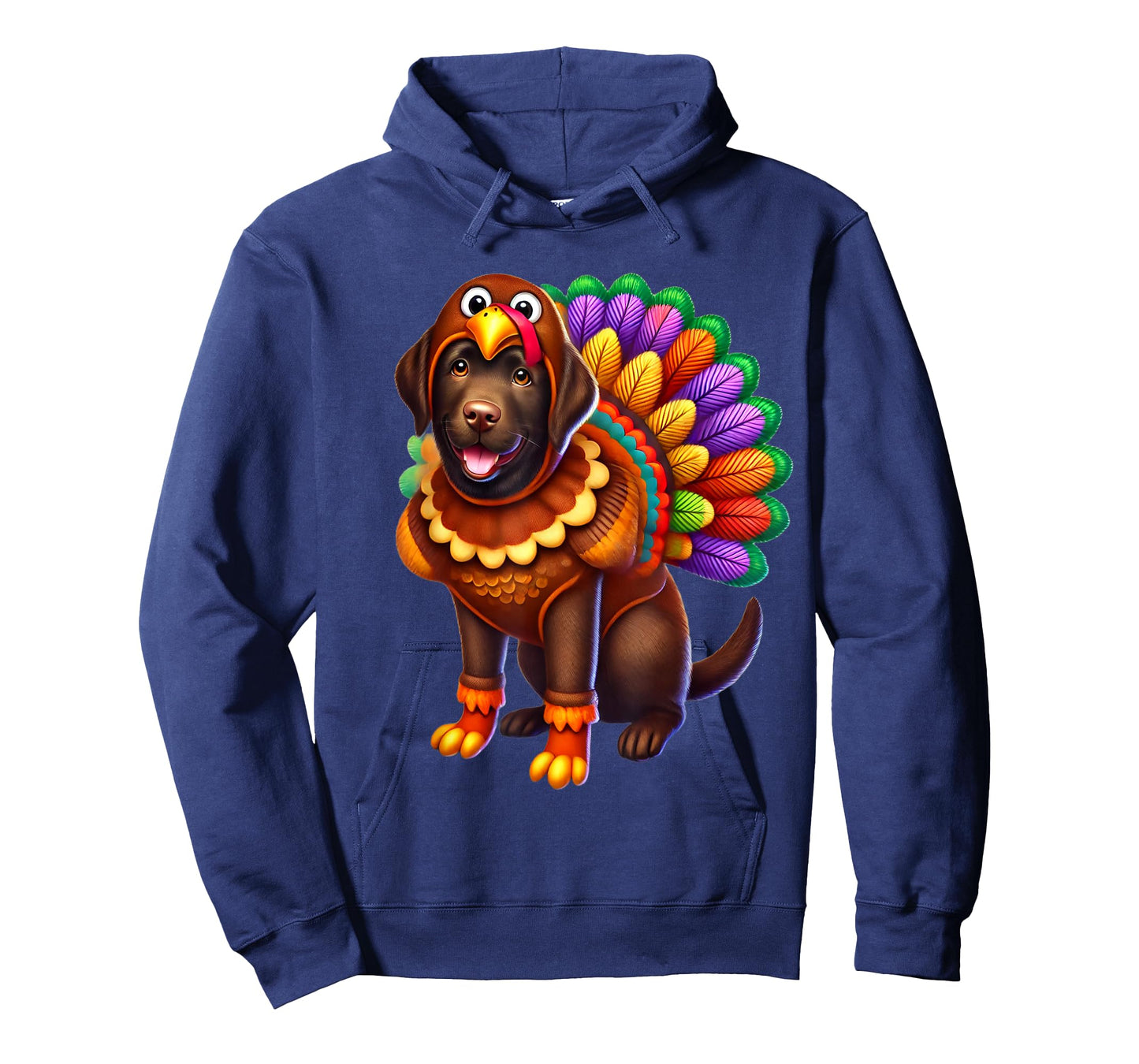 Chocolate Lab Turkey Funny Thanksgiving Animal Dog Canine T-Shirt for Men Women Girls Kids