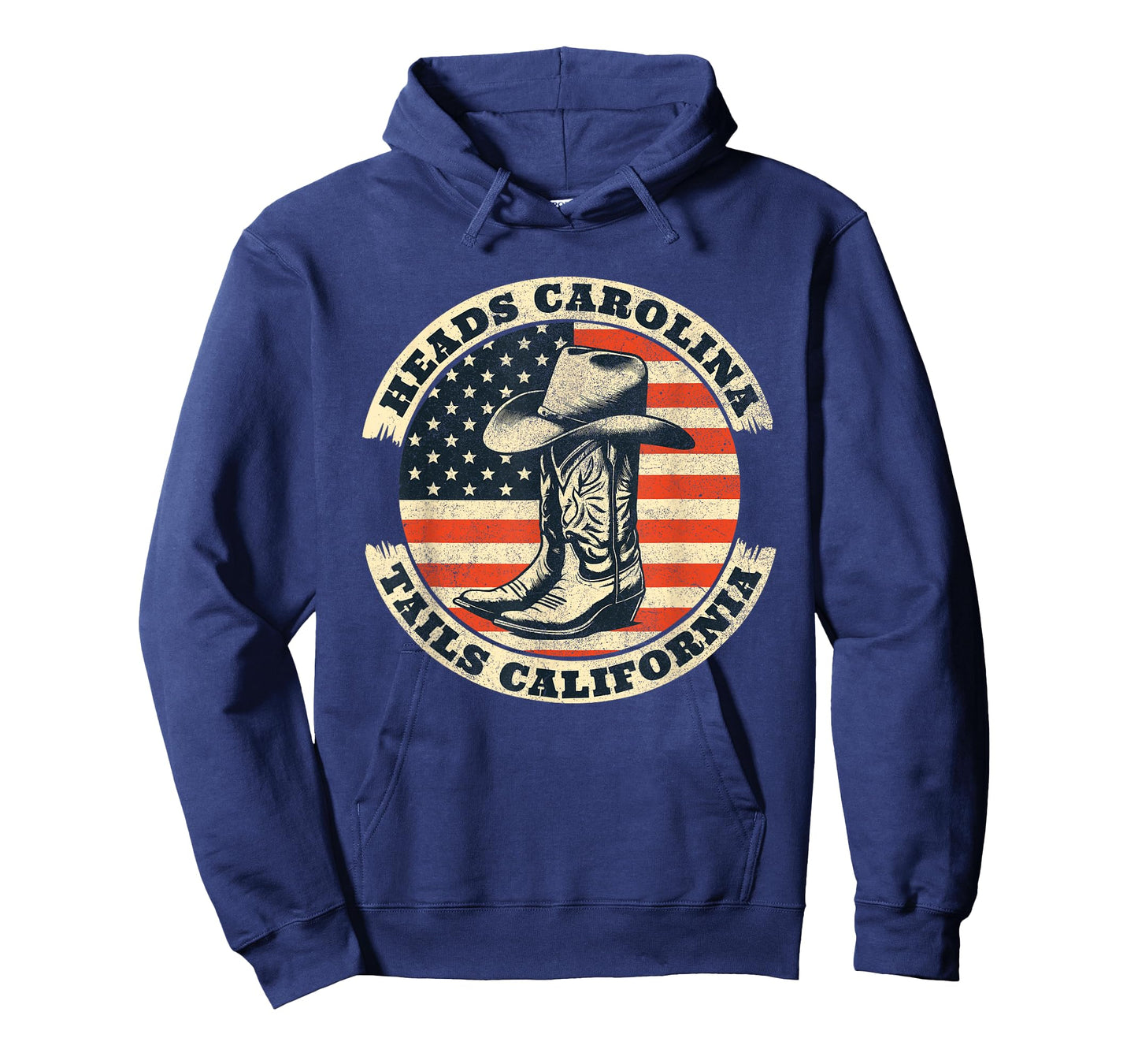 Heads Carolina Tail California Retro Vintage Country T-Shirt