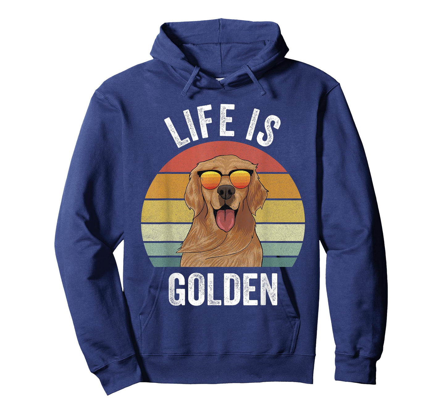 Retro Golden Retriever Funny Dog T-Shirt Small