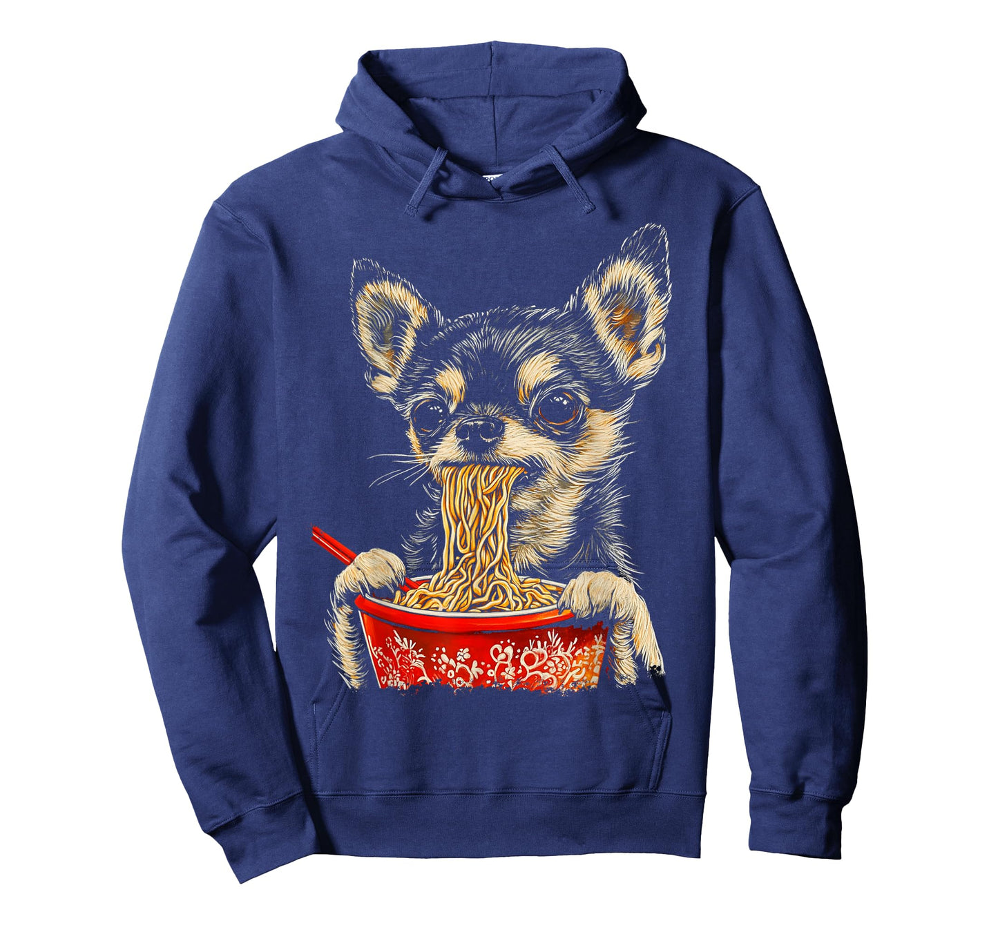 Funny Chihuahua Dog Eating Ramen T-Shirt